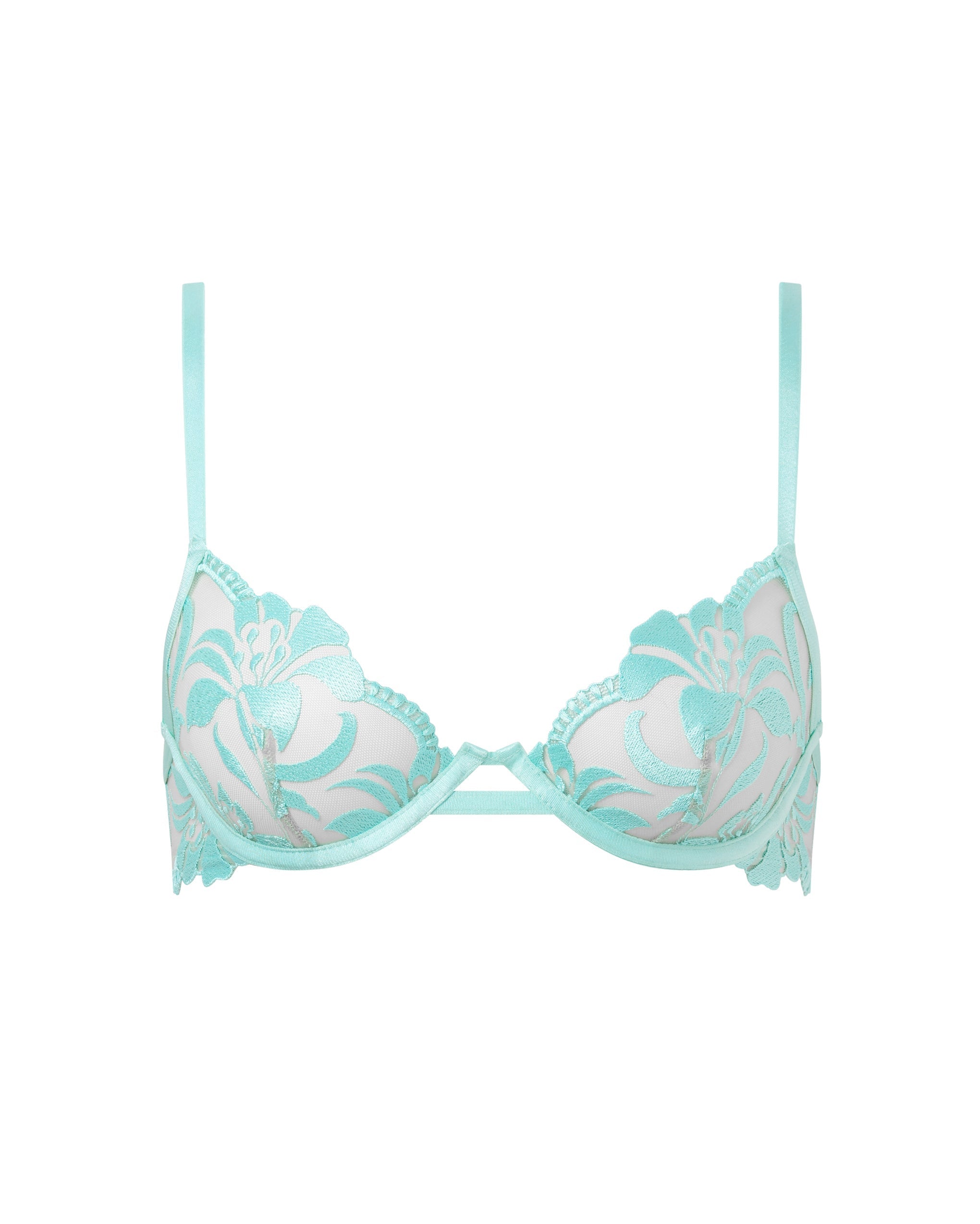 Soutien-gorge avec armatures Leonora Bleu Paradisiaque/Transparent