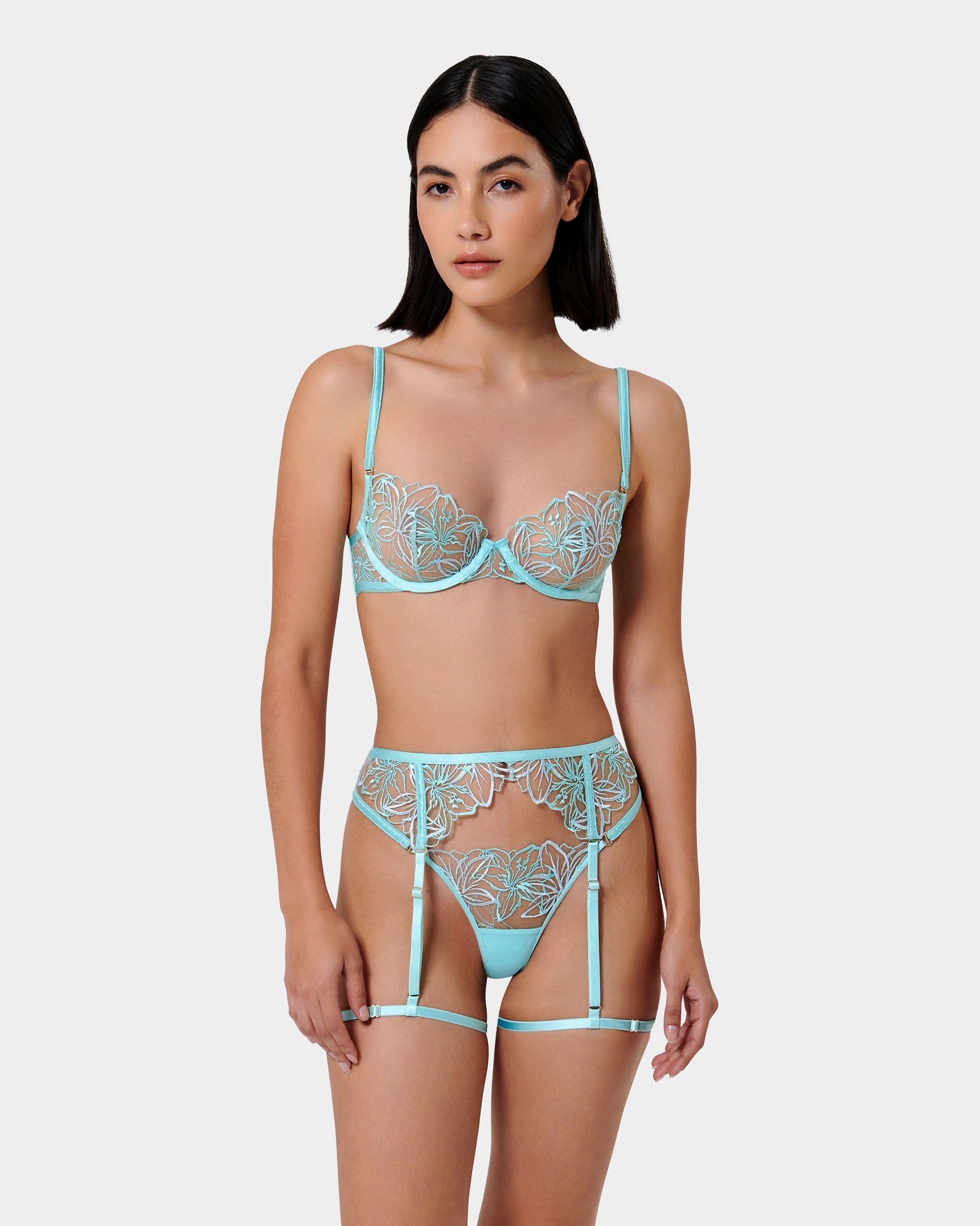 Harnais de Cuisse Lilly Bleu Paradisiaque/Bleu Eau Glacée/Transparent
