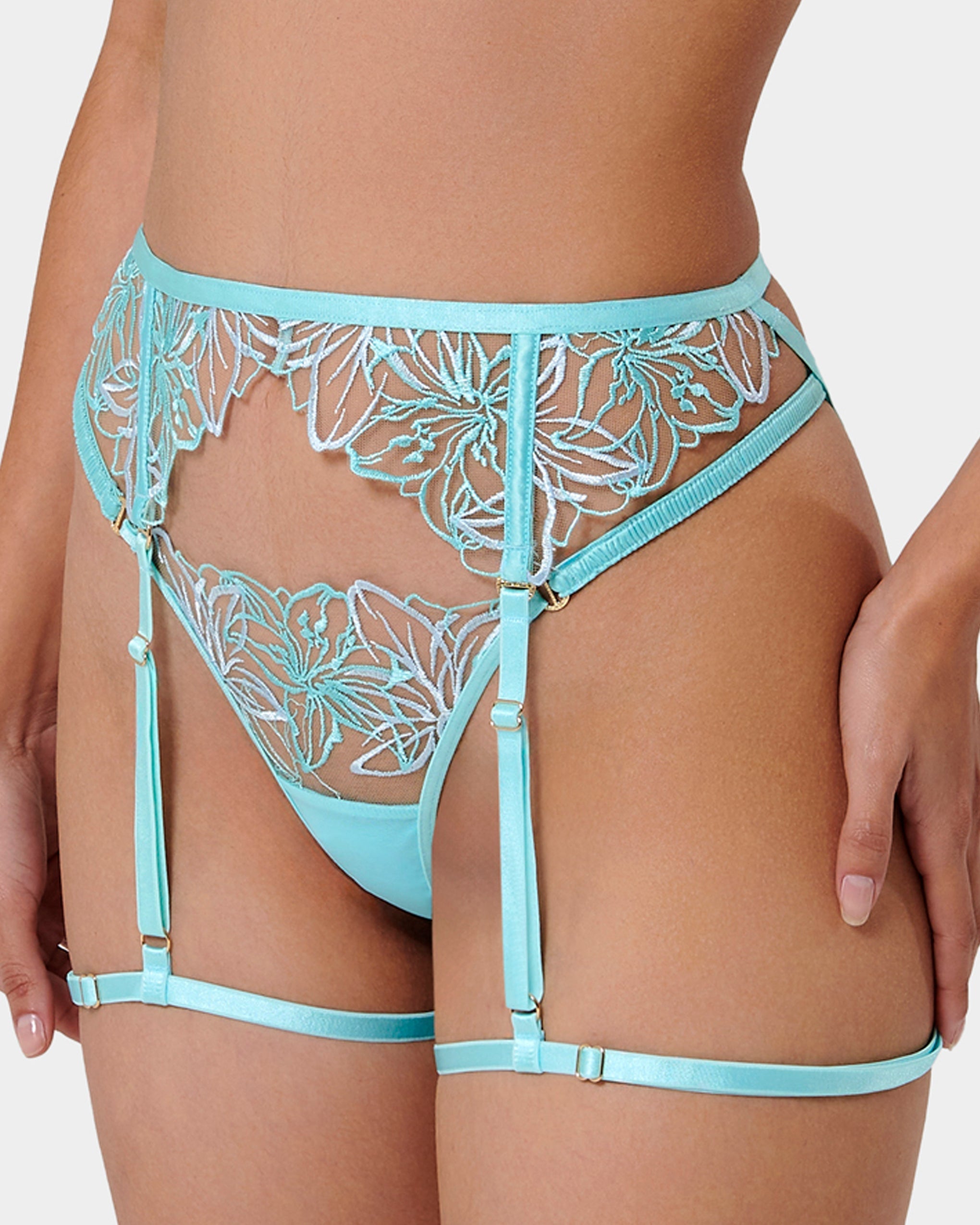 Harnais de Cuisse Lilly Bleu Paradisiaque/Bleu Eau Glacée/Transparent