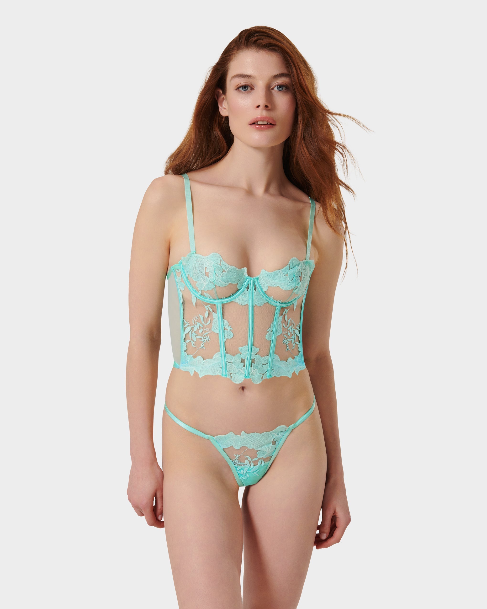 Bustier avec armatures Serenity Bleu Paradisiaque