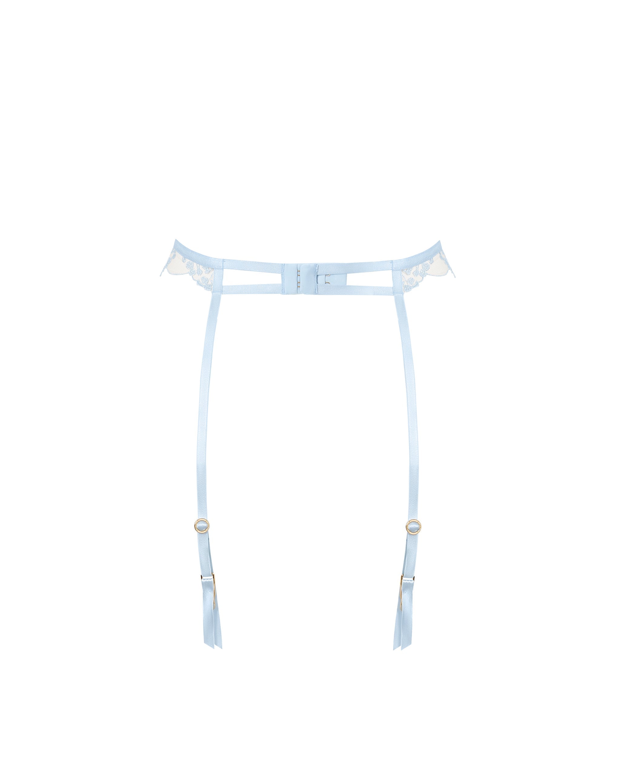 Porte-jarretelles Marisa Bleu Eau Glacée/Transparent
