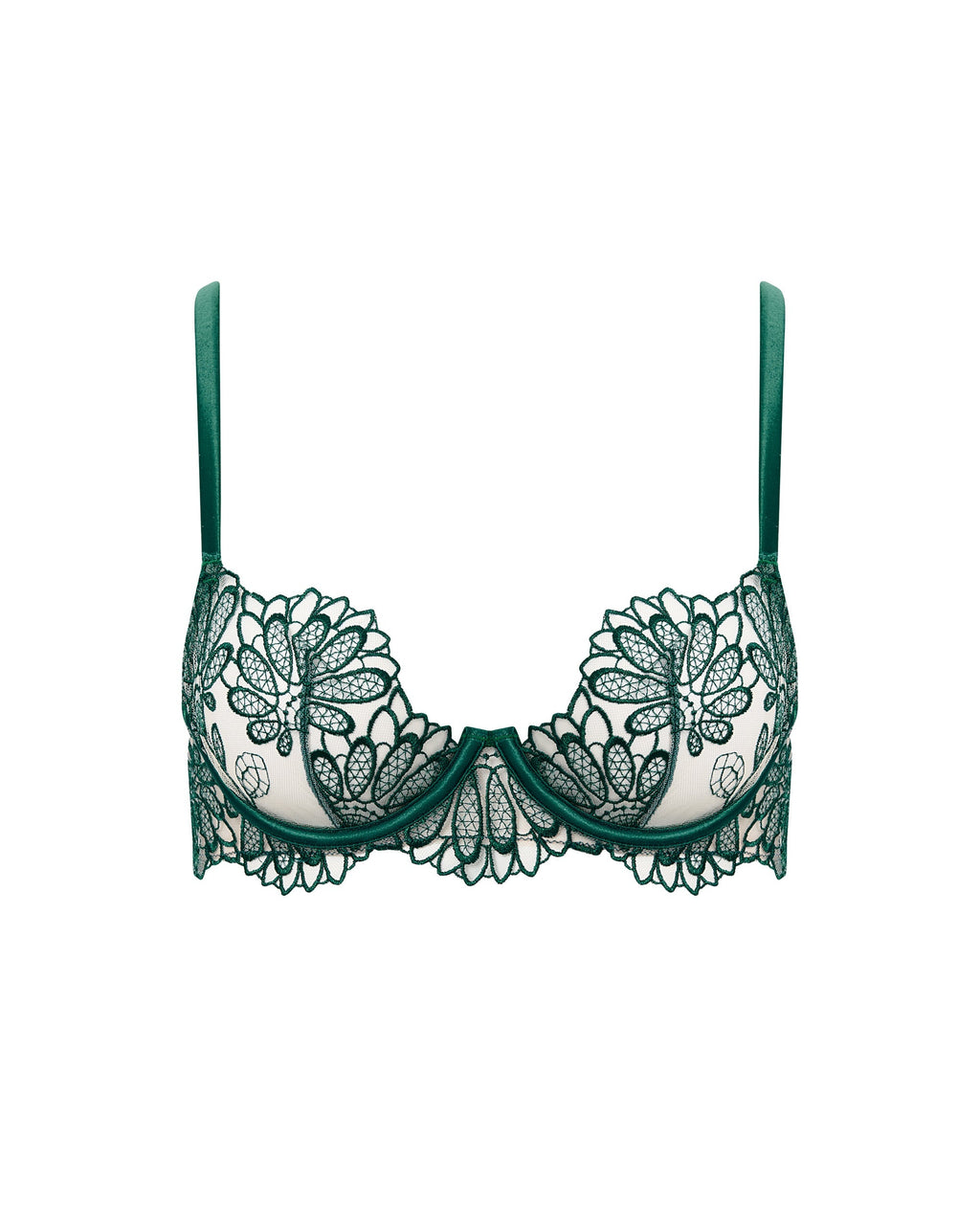Soutien-gorge Transparent Floral Amaris Vert