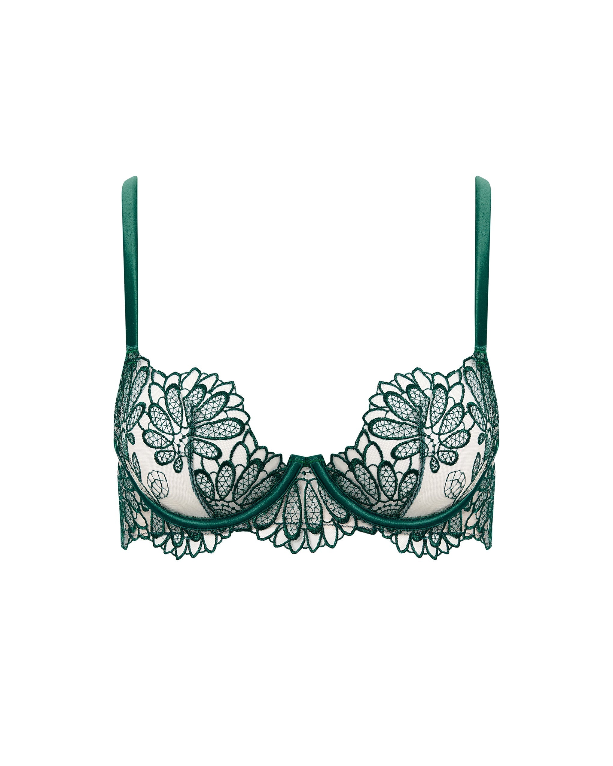 Soutien-gorge Transparent Floral Amaris Vert