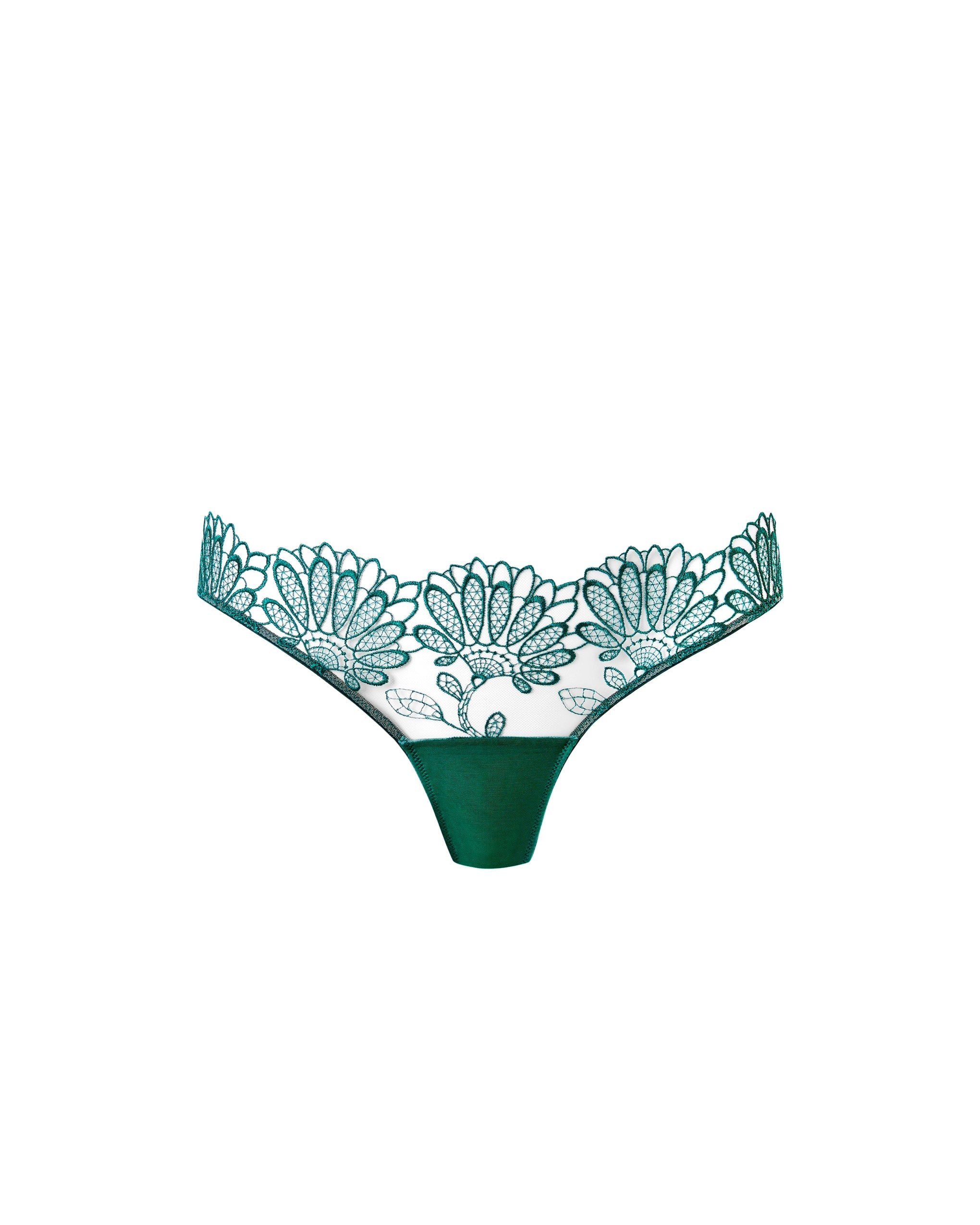 Culotte Transparent Floral Amaris Vert