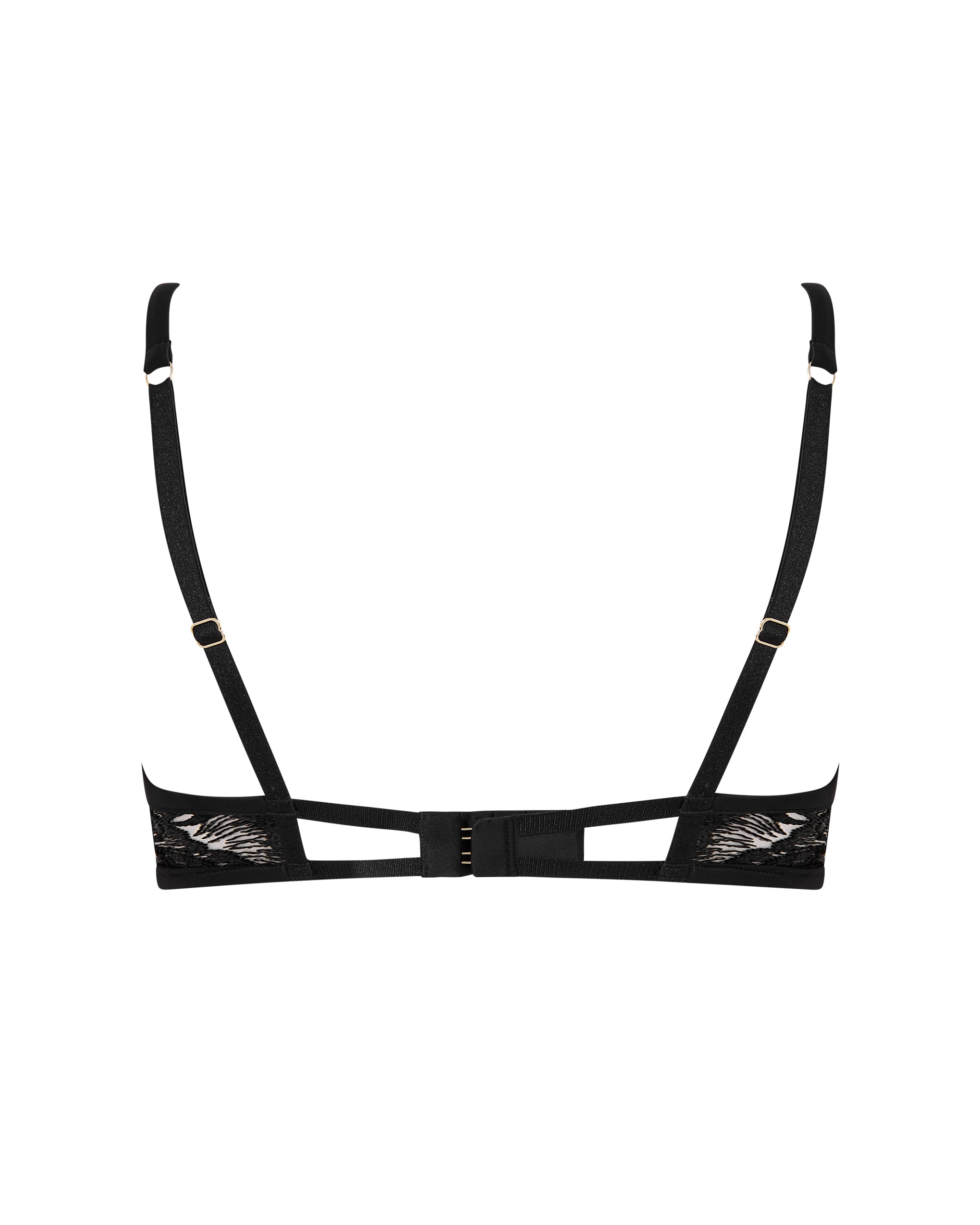 Soutien-gorge Morelle Brodé Transparent Noir
