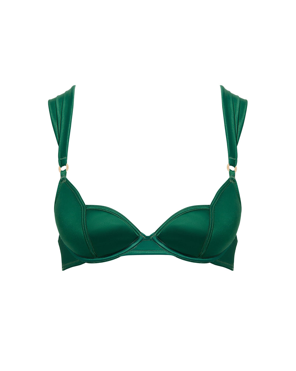 Soutien-gorge Moulant en Satin Octavia Vert