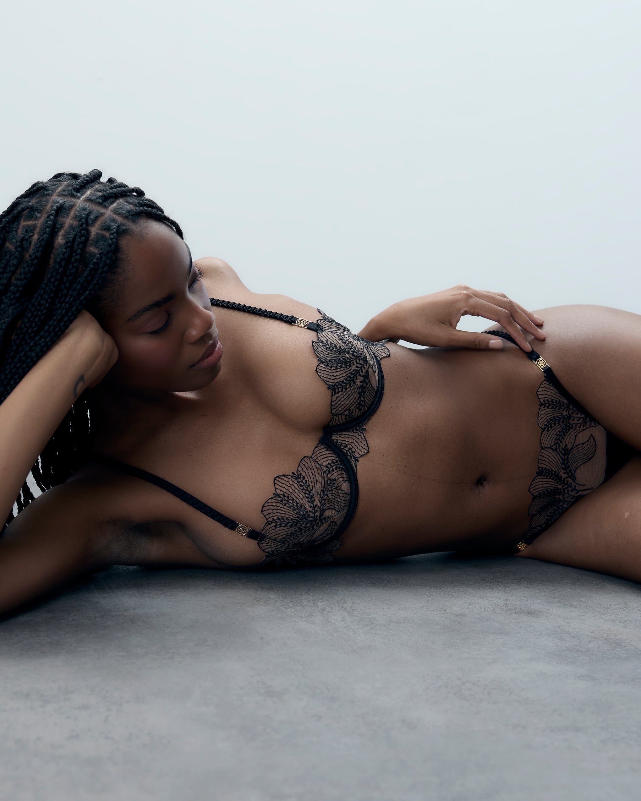Soutien-gorge Sadiya Brodé Noir