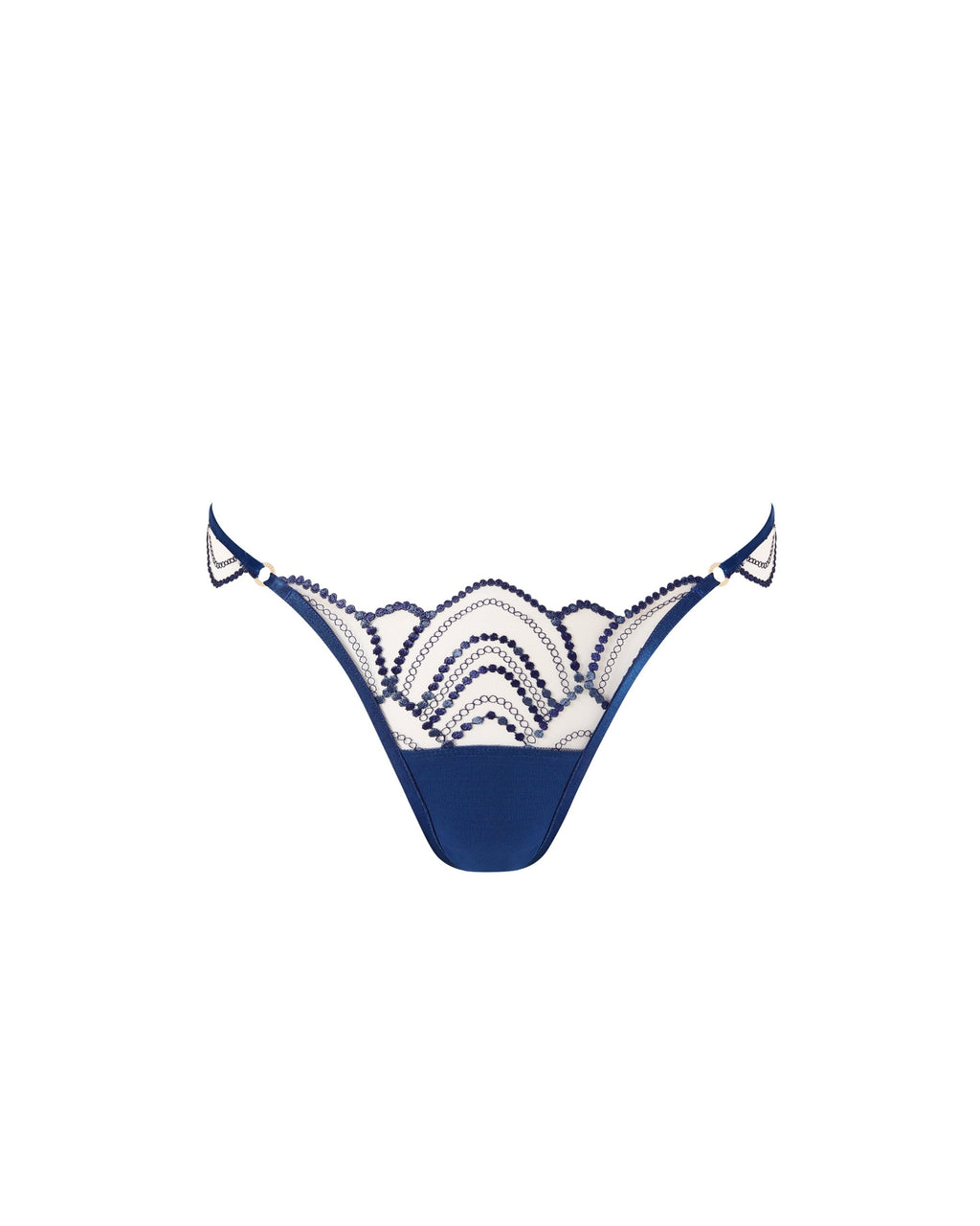 Culotte Soraya Brodée Transparente Bleu