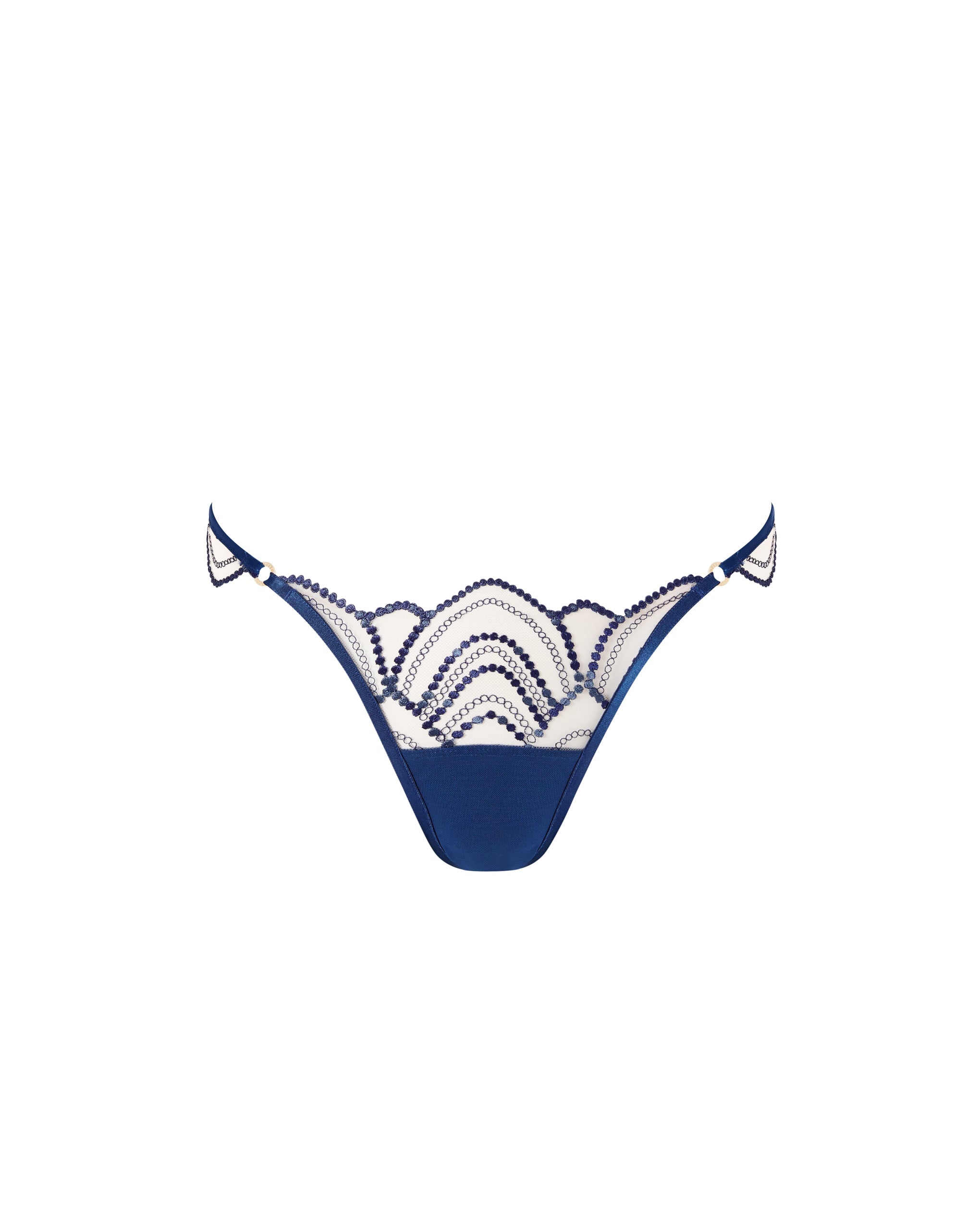 Culotte Soraya Brodée Transparente Bleu
