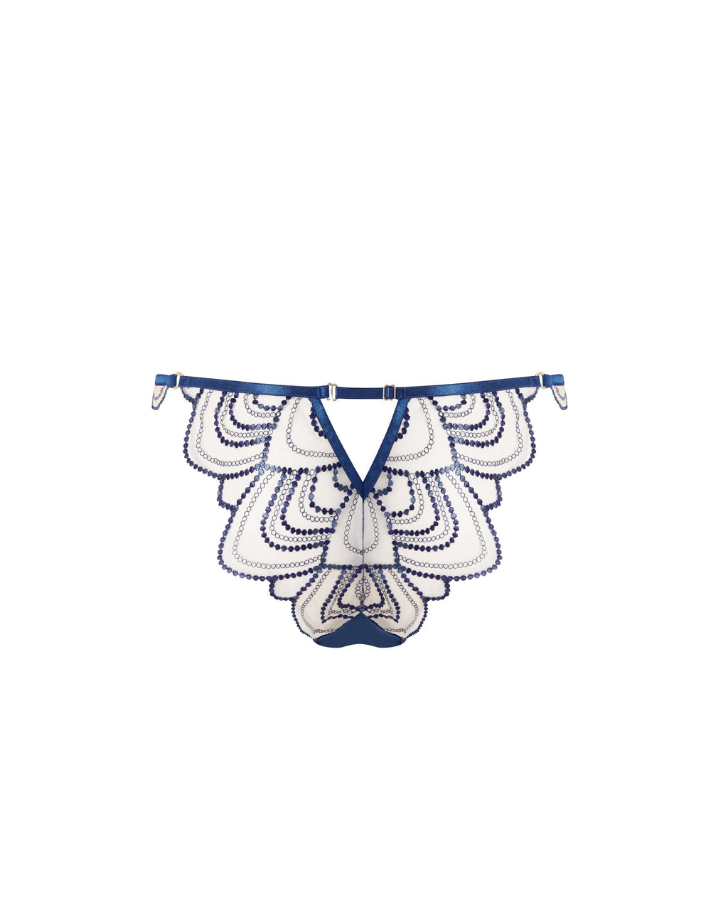 Culotte Soraya Brodée Transparente Bleu