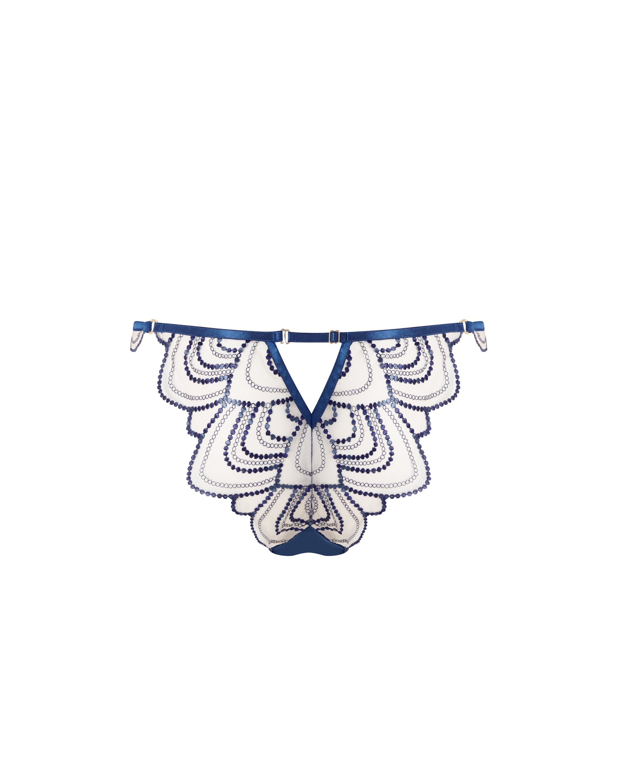 Culotte Soraya Brodée Transparente Bleu