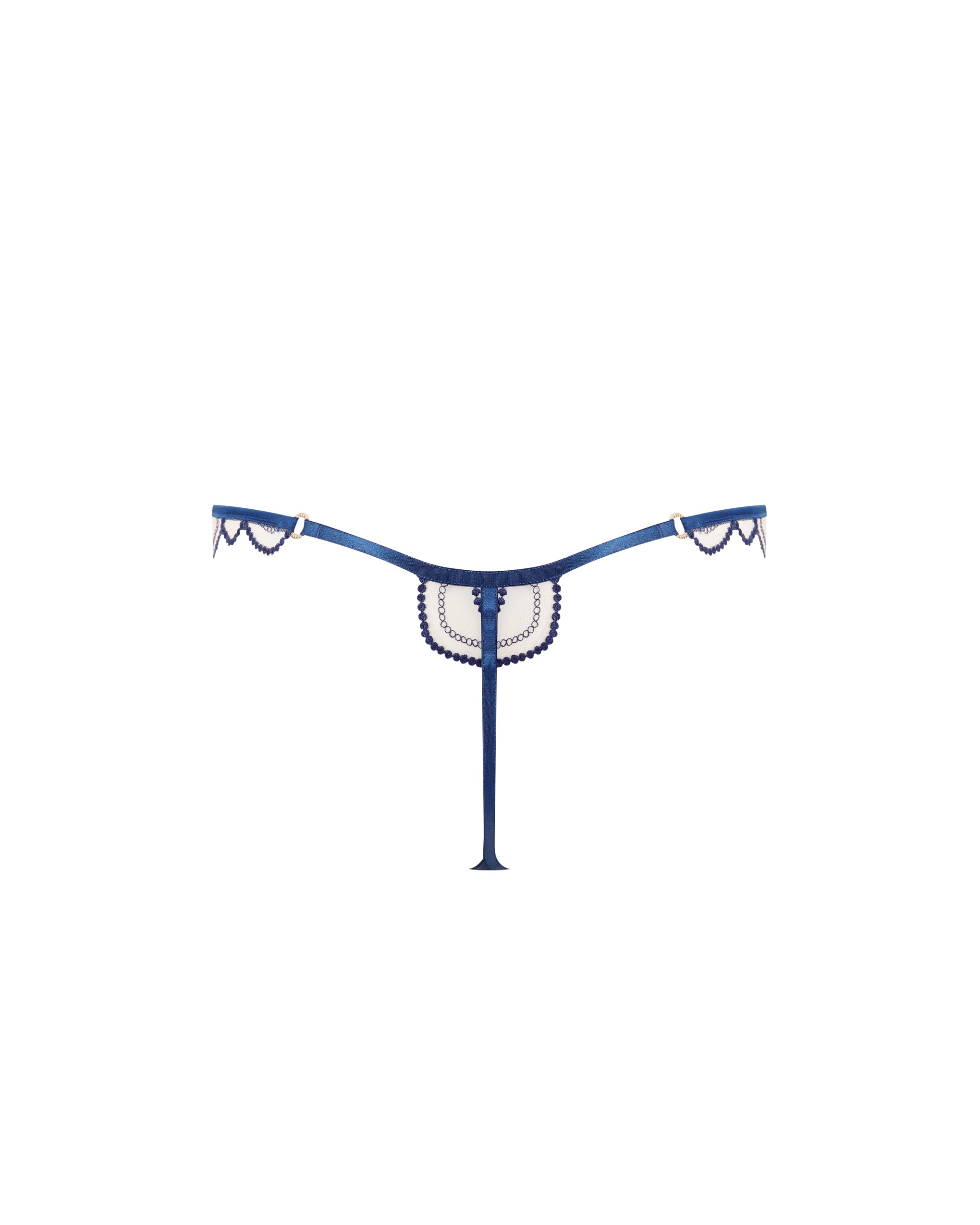 String Soraya Brodé Transparent Bleu