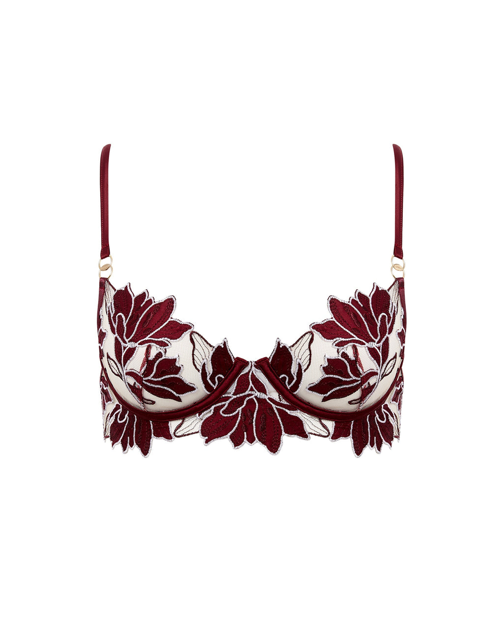 Soutien-gorge long Brodé Geneva Cerise