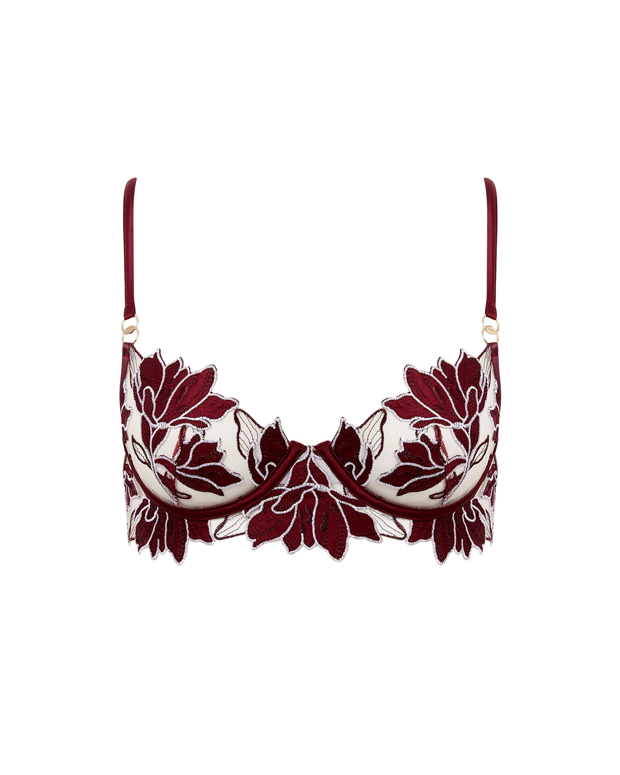 Soutien-gorge long Brodé Geneva Cerise