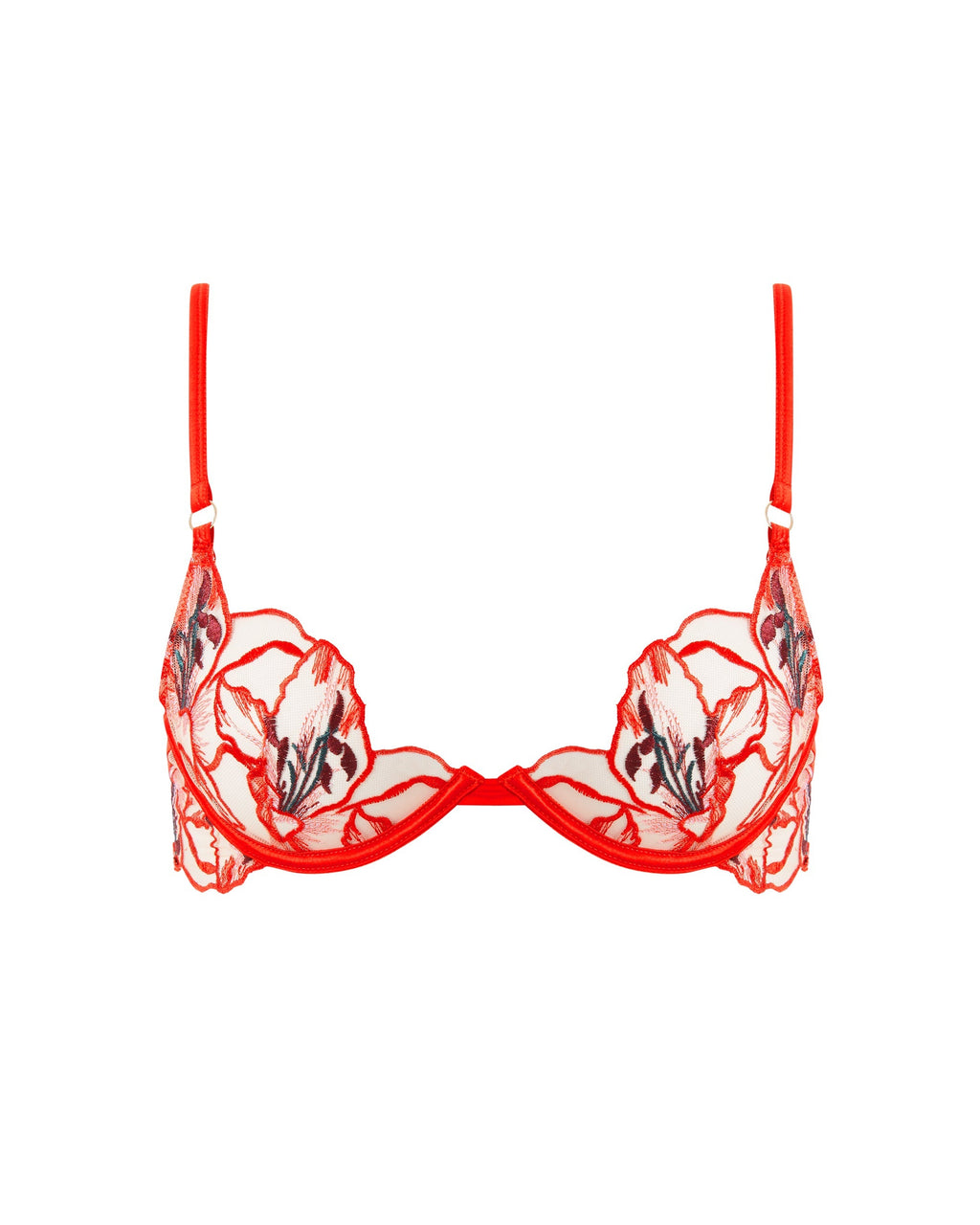 Soutien-gorge Asha Floral Transparent Rouge
