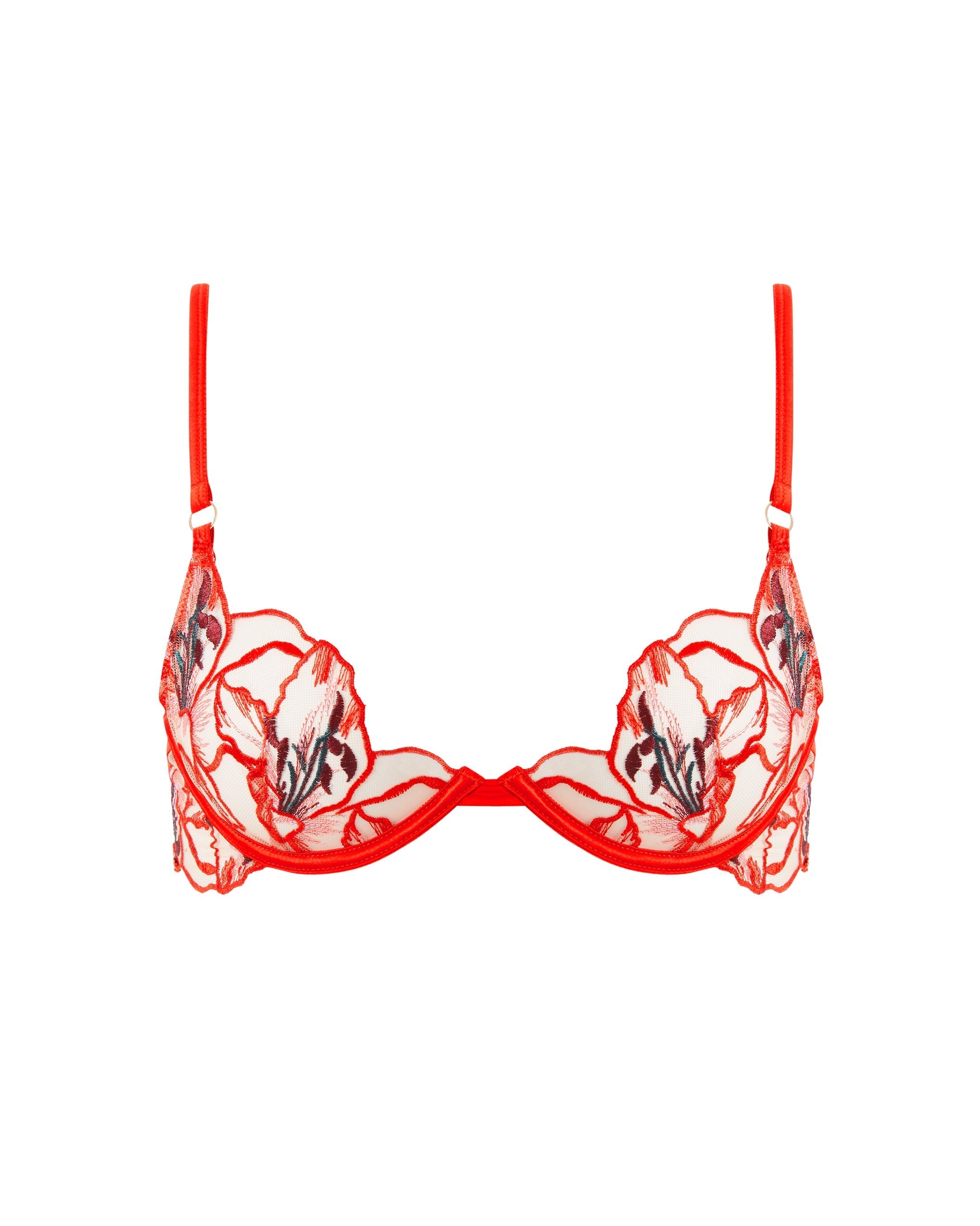 Soutien-gorge Asha Floral Transparent Rouge
