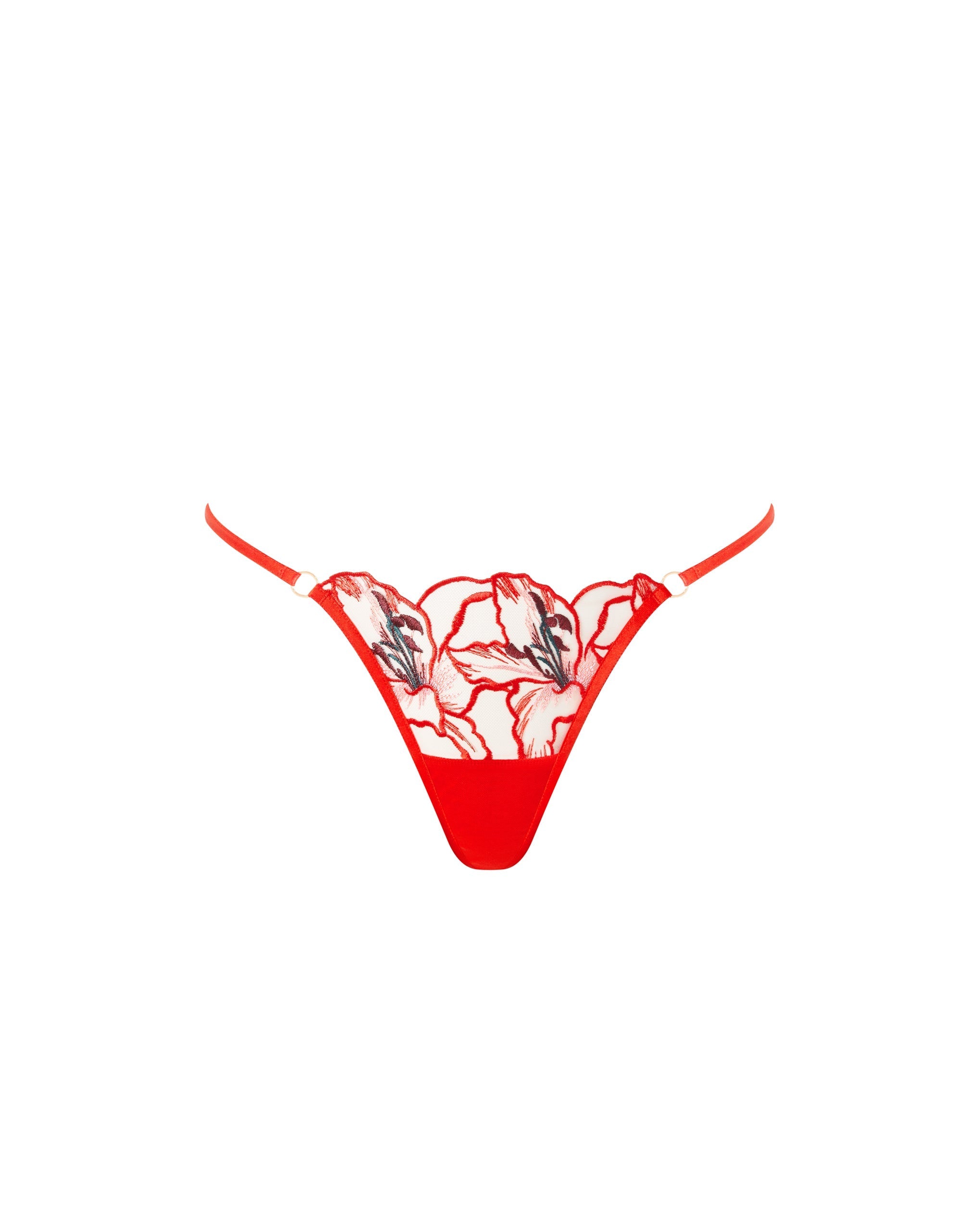 String Asha Floral Transparent Rouge