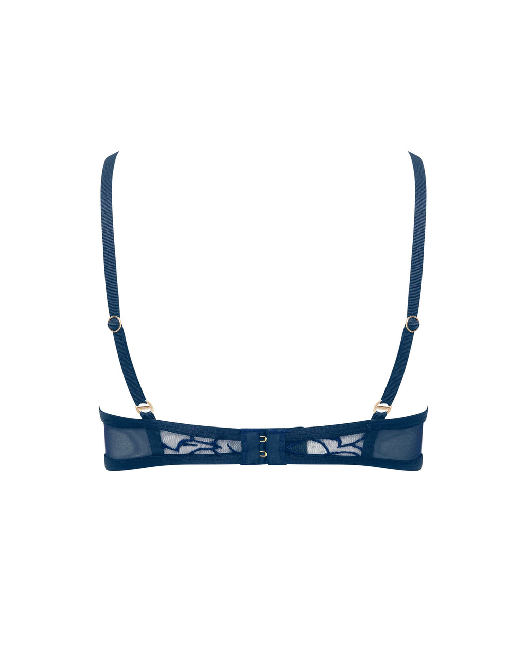 Soutien-gorge Laurel Feuilles Brodées Bleu Marine