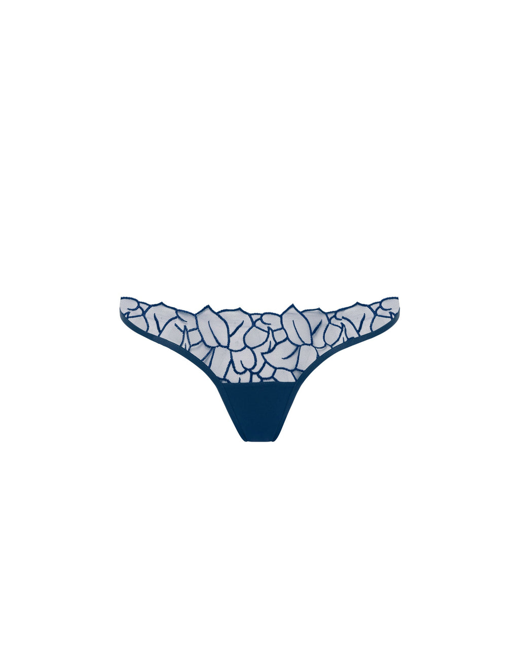 Culotte Laurel Feuilles Brodées Bleu Marine