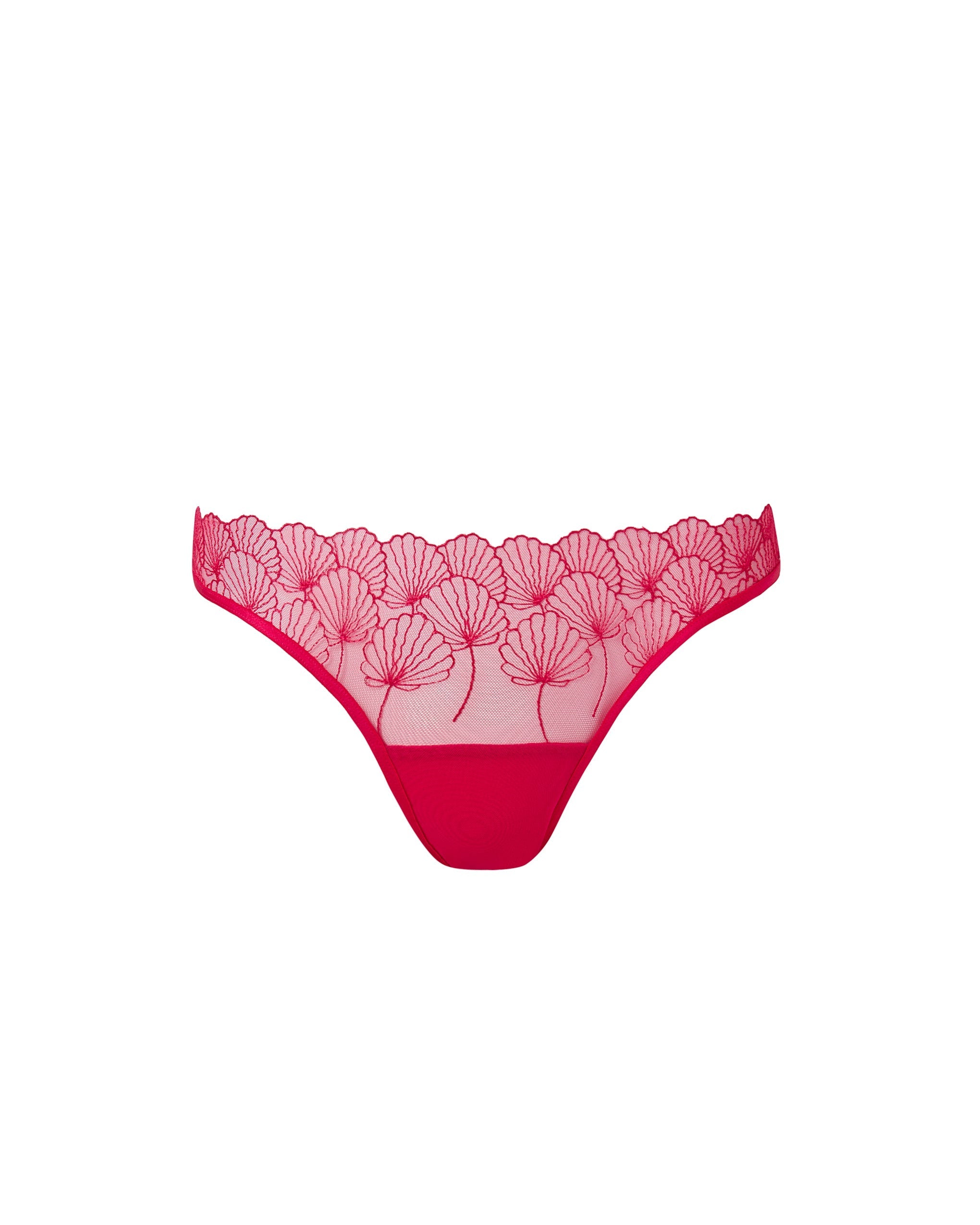 Culotte Vermont Brodée Transparente Rose