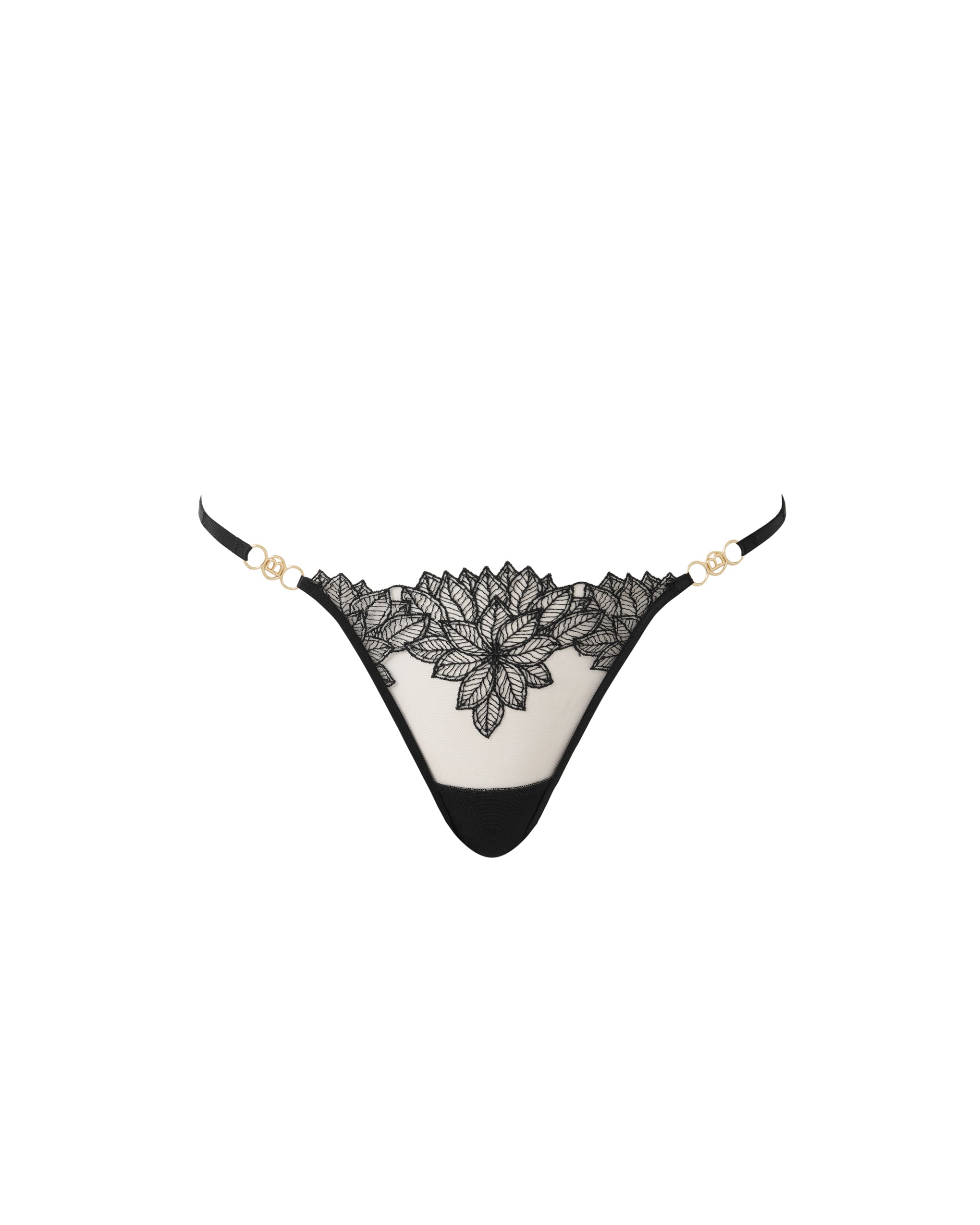 Culotte Inaya Floral Transparent Noir