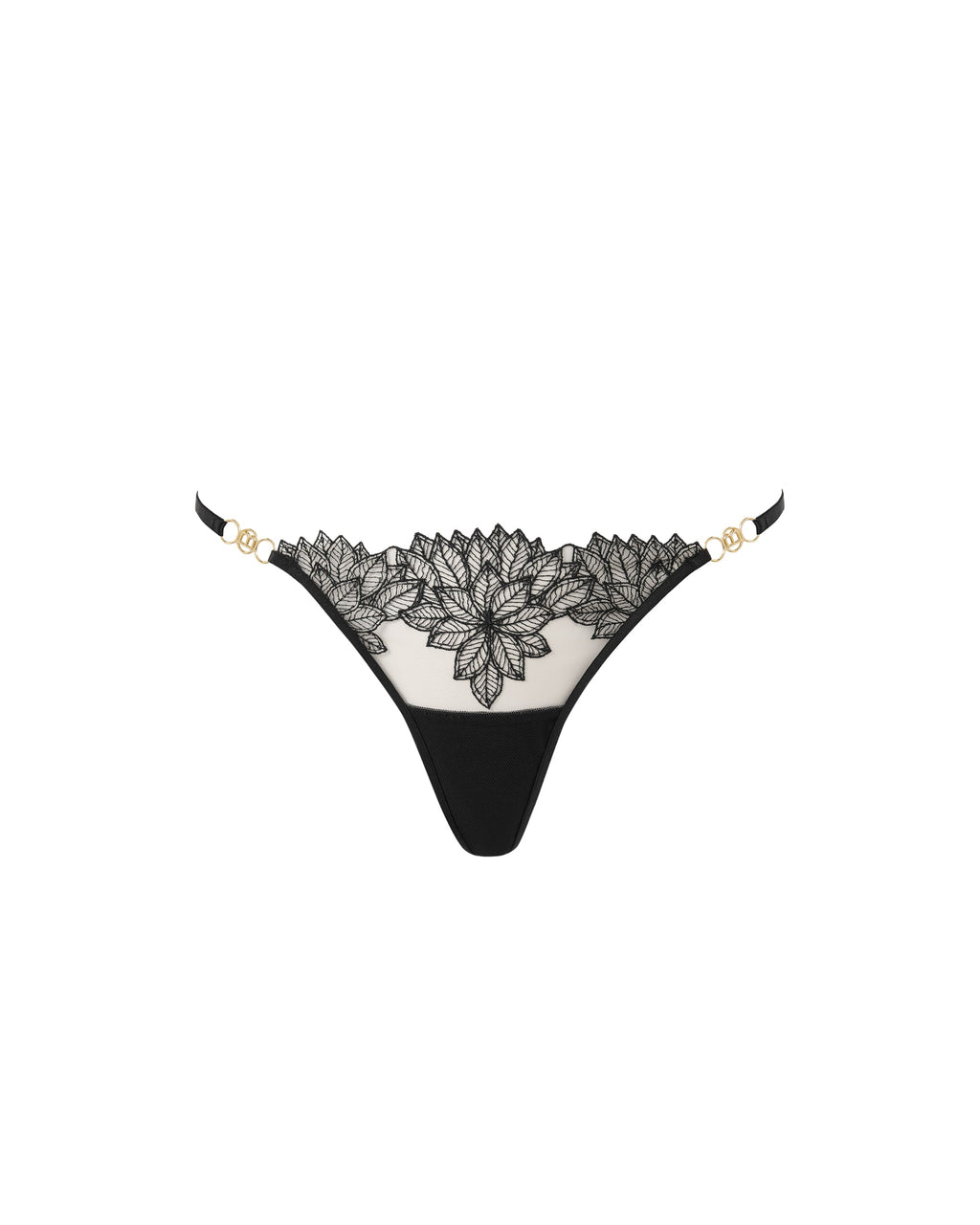 String Inaya Floral Transparent Noir