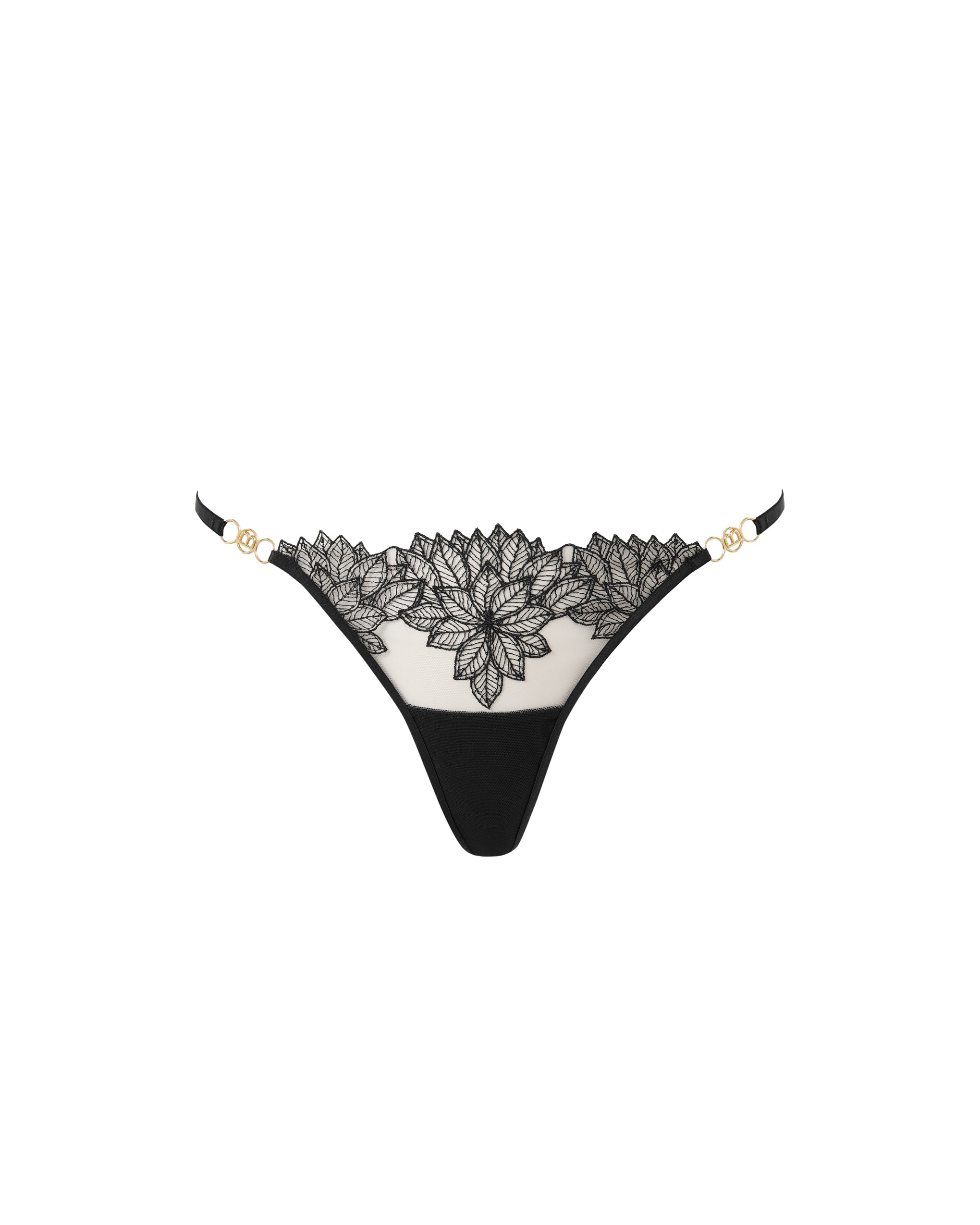 String Inaya Floral Transparent Noir