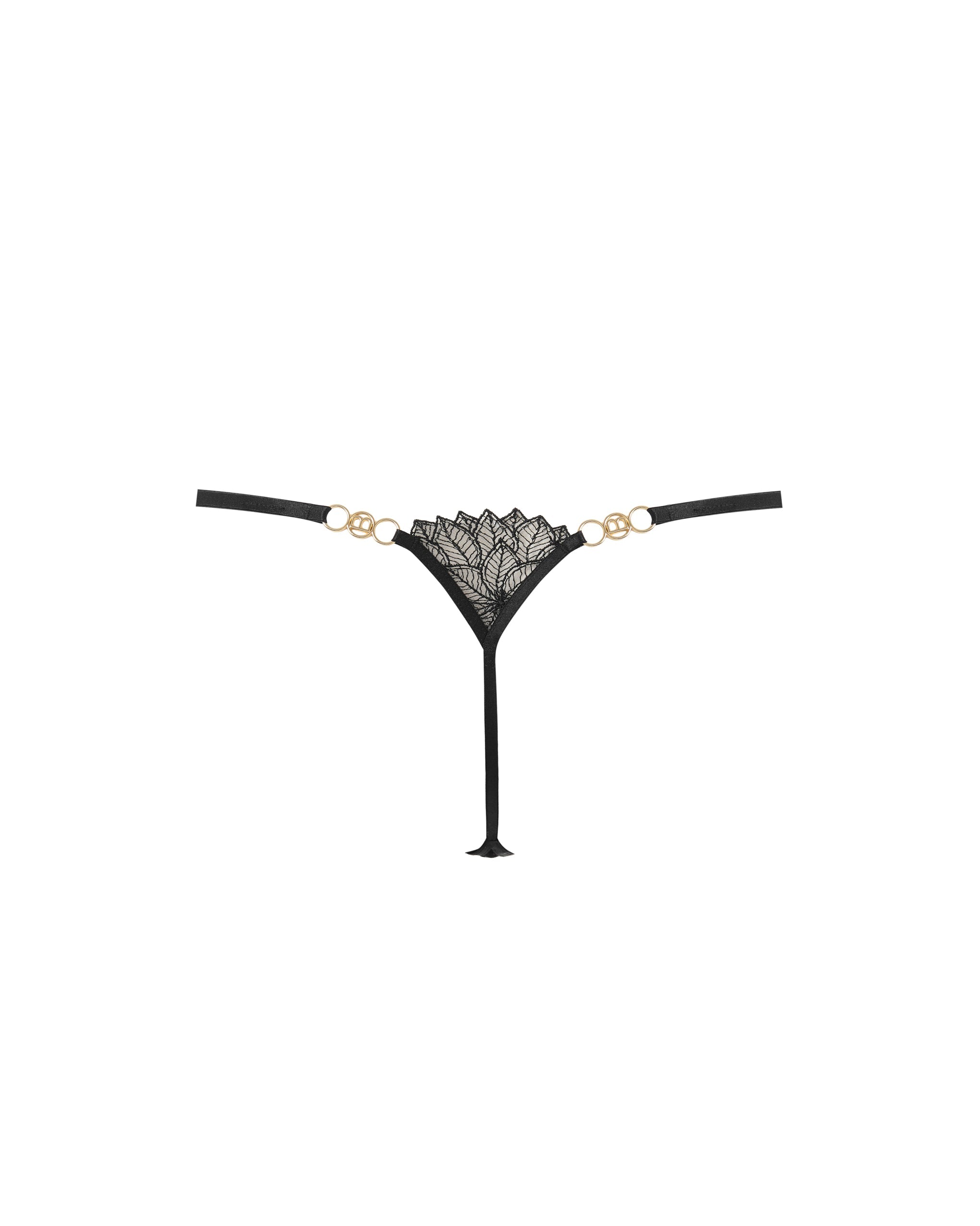 String Inaya Floral Transparent Noir