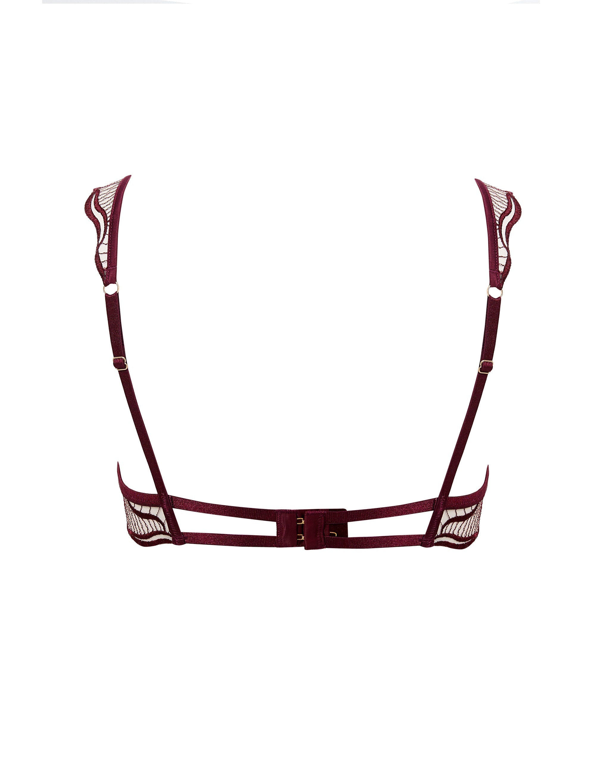 Soutien-gorge Transparent Brodé Marabel Cerise