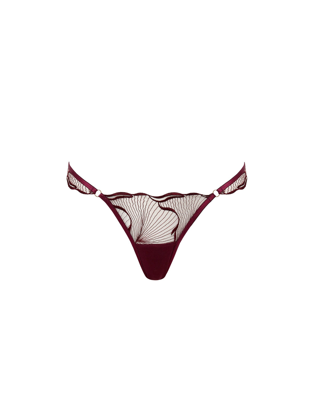 Culotte Transparent Brodé Marabel Cerise