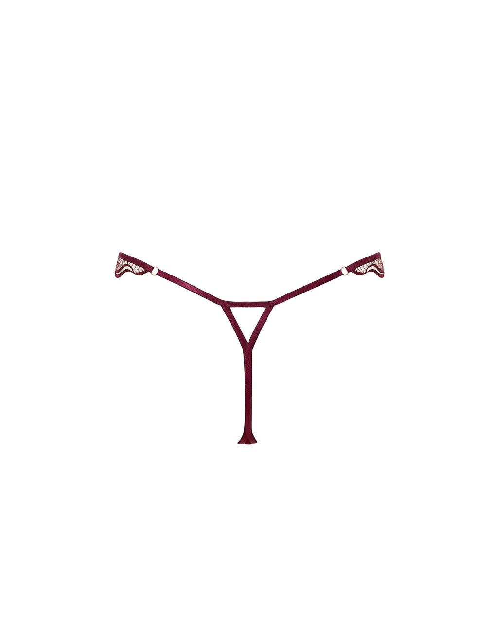 String Transparent Brodé Marabel Cerise