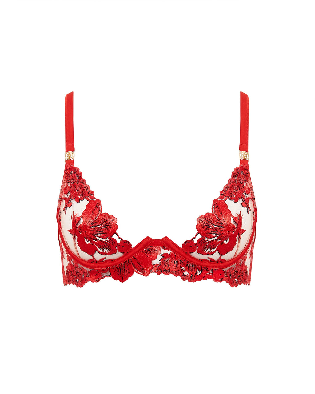 Soutien-gorge Long Brodé Lavanya Rouge