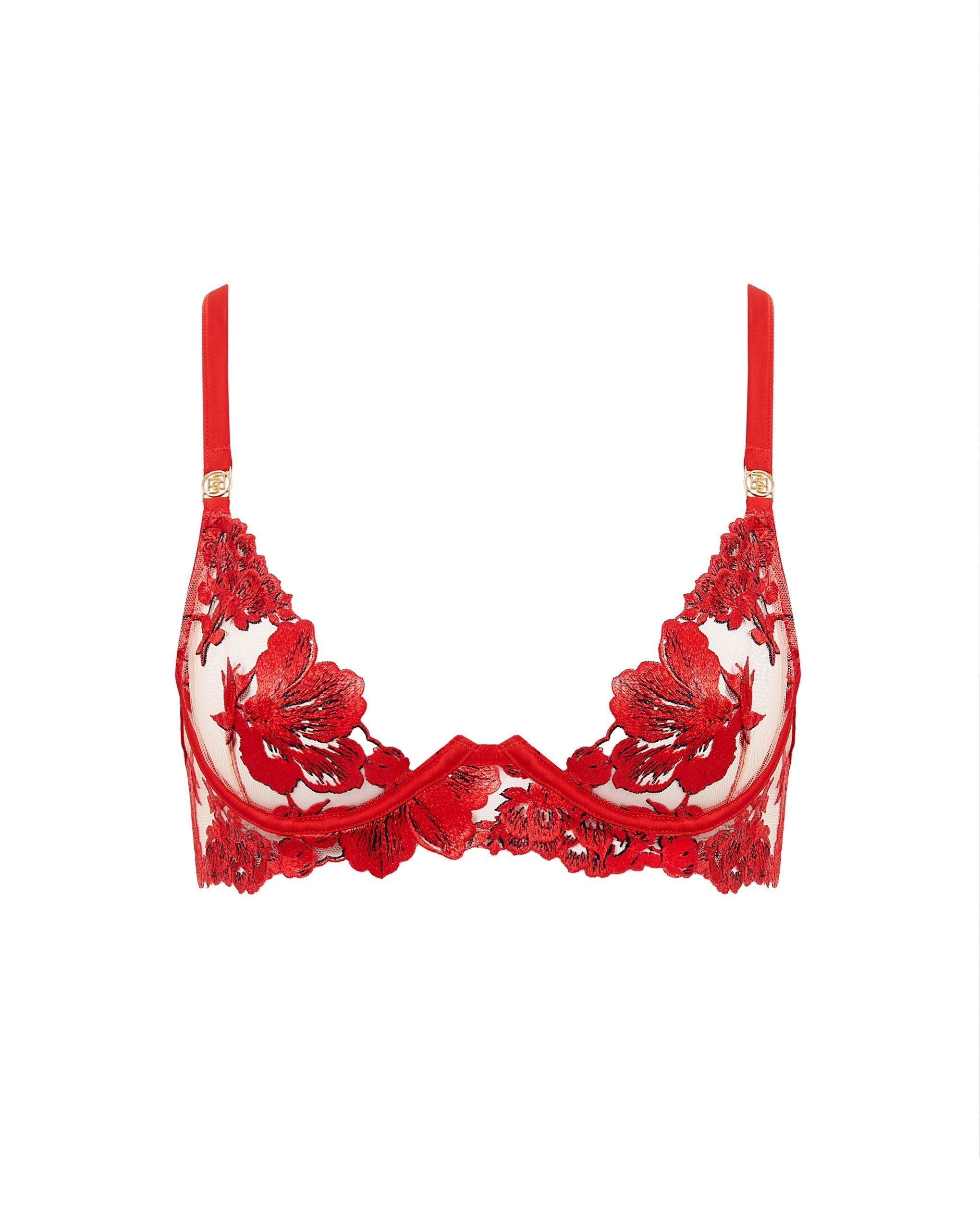 Soutien-gorge Long Brodé Lavanya Rouge