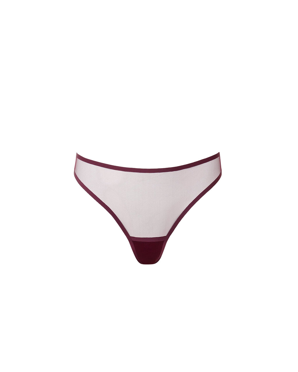 String Taille Haute Naomi en Résille Cerise