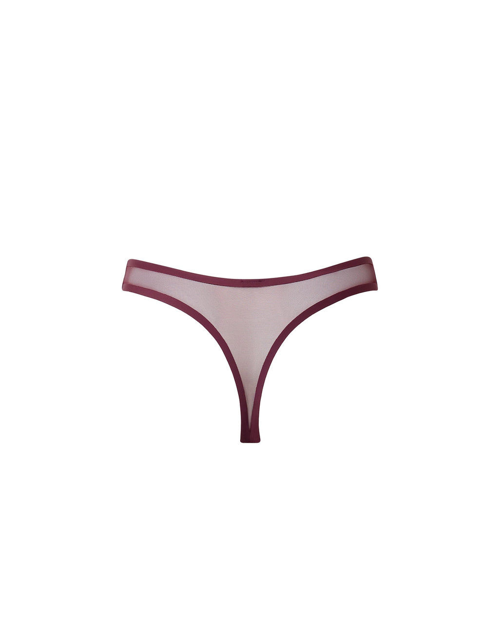 String Taille Haute Naomi en Résille Cerise