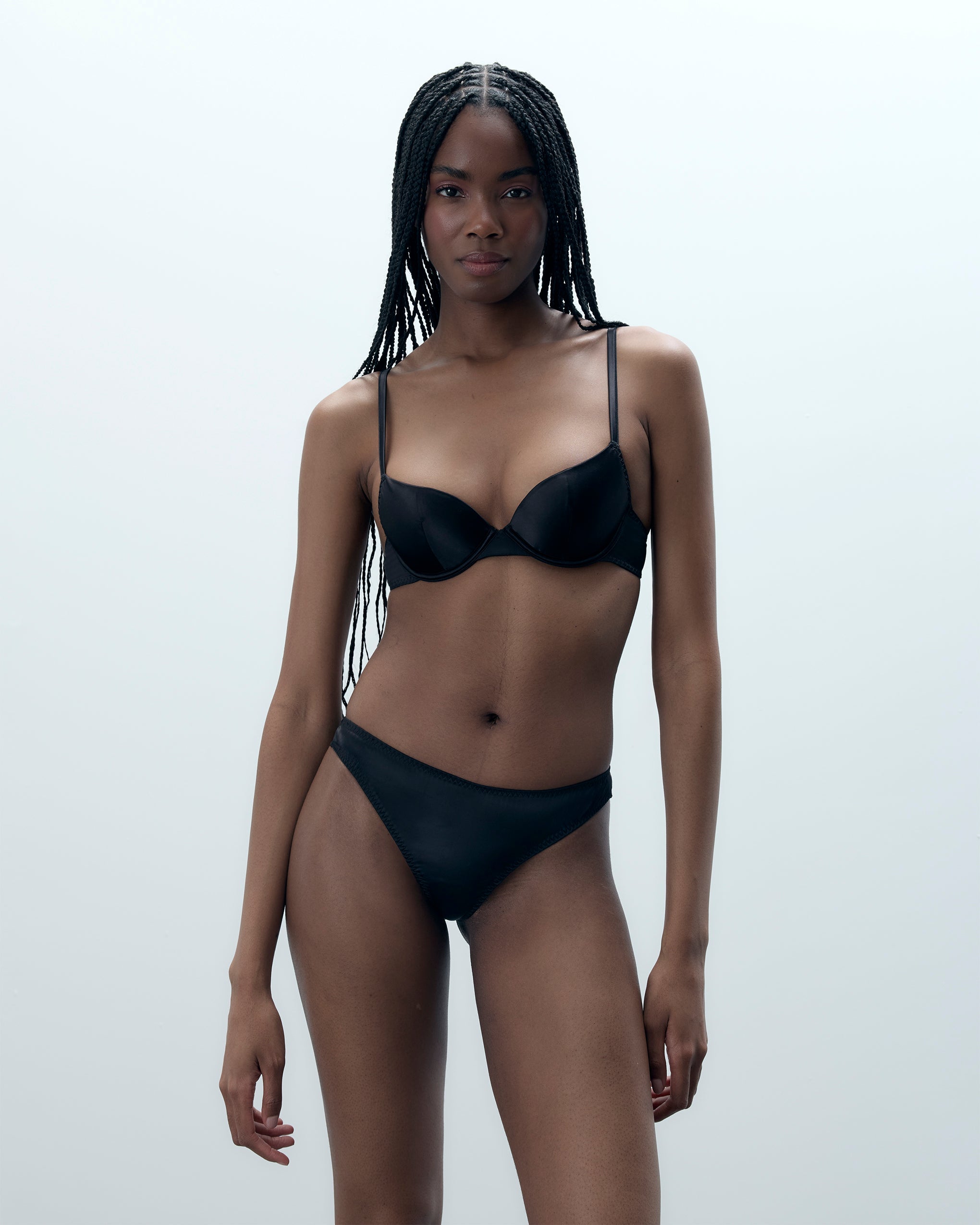 Soutien-gorge Push-up Verona en Satin Noir