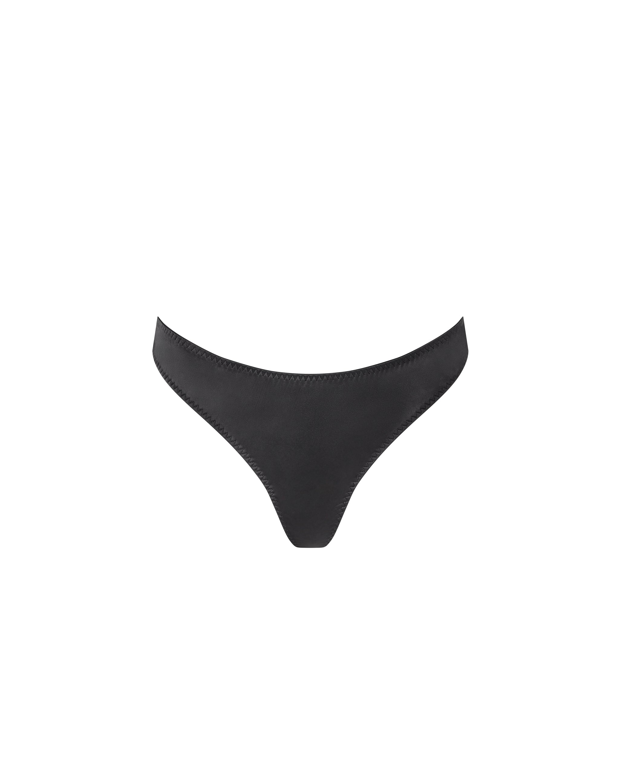 String Verona en Satin Noir