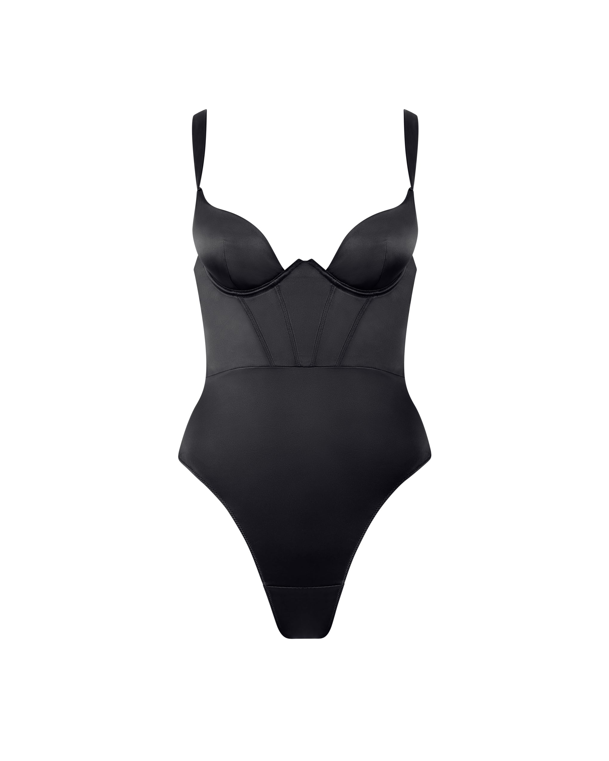 Body Push-up Verona en Satin Noir
