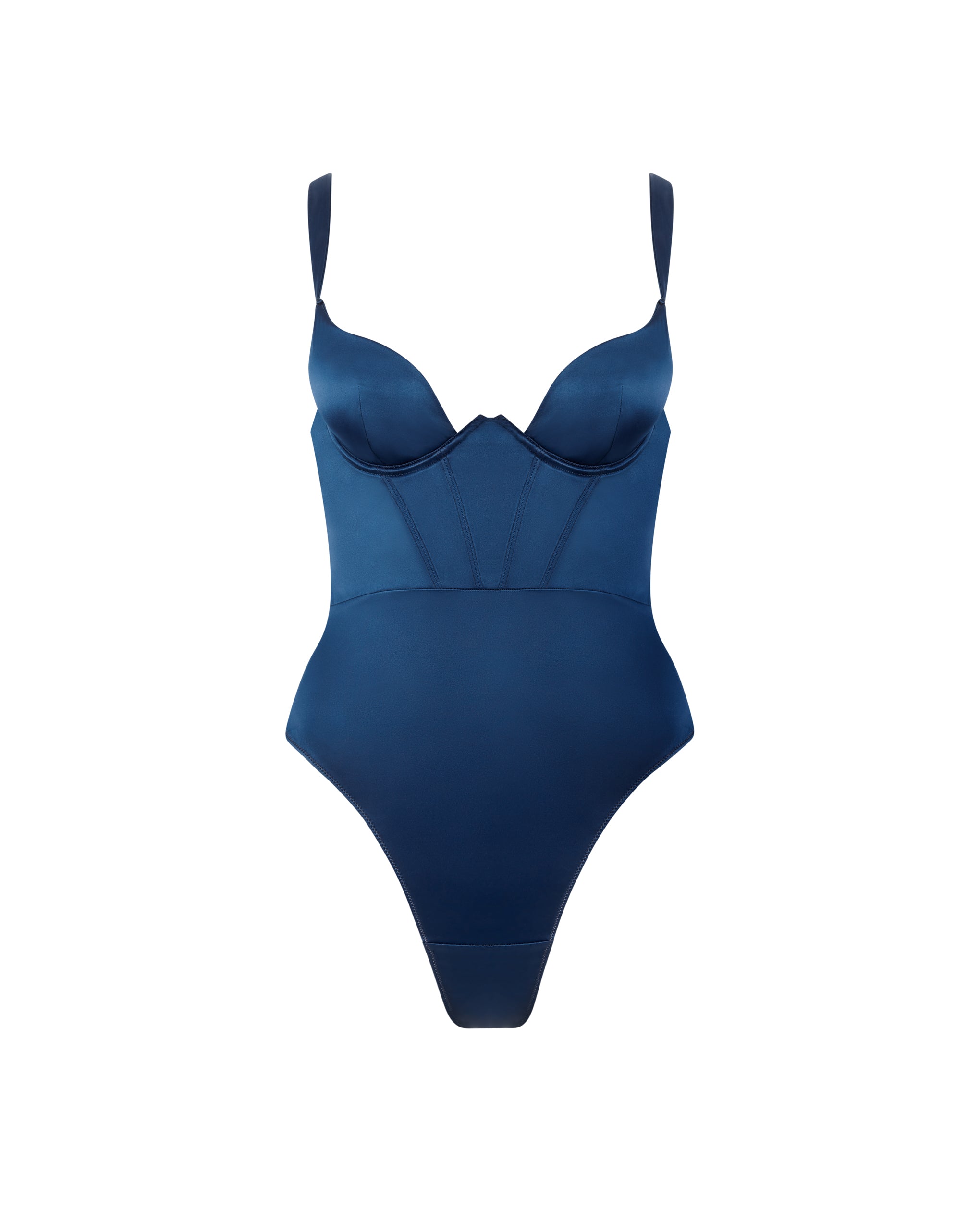 Body Push-up Verona en Satin Bleu Marine