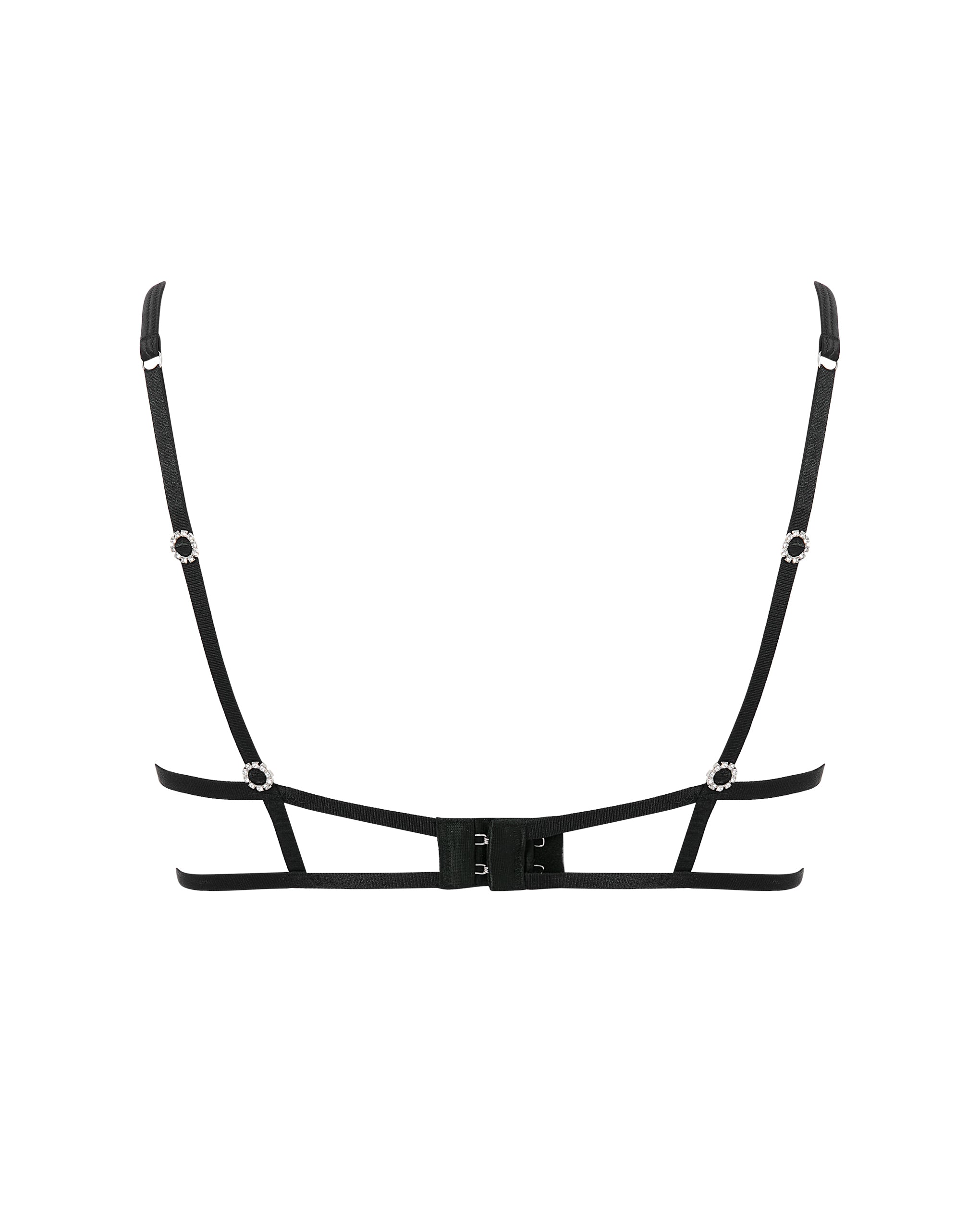 Soutien-gorge Ouvert Diamant Estelle Noir/Argent