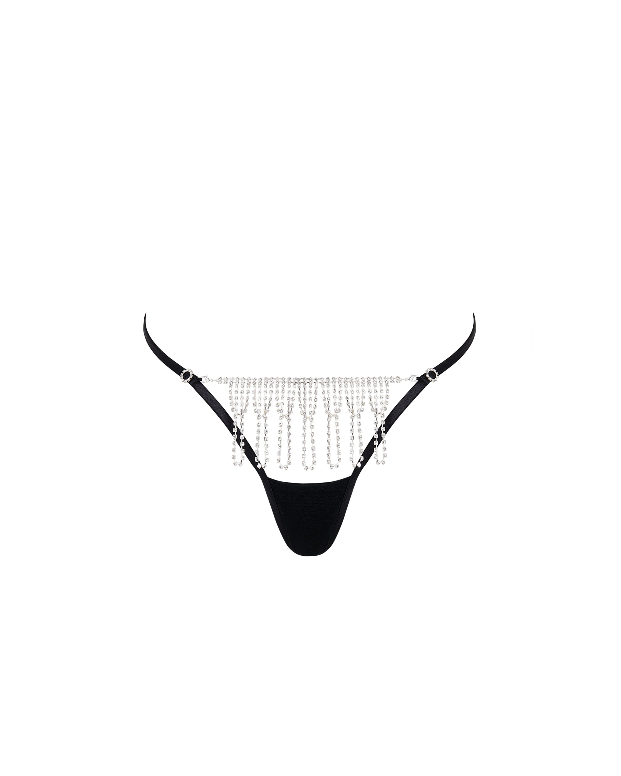 String Ouvert Diamant Estelle Noir/Argent