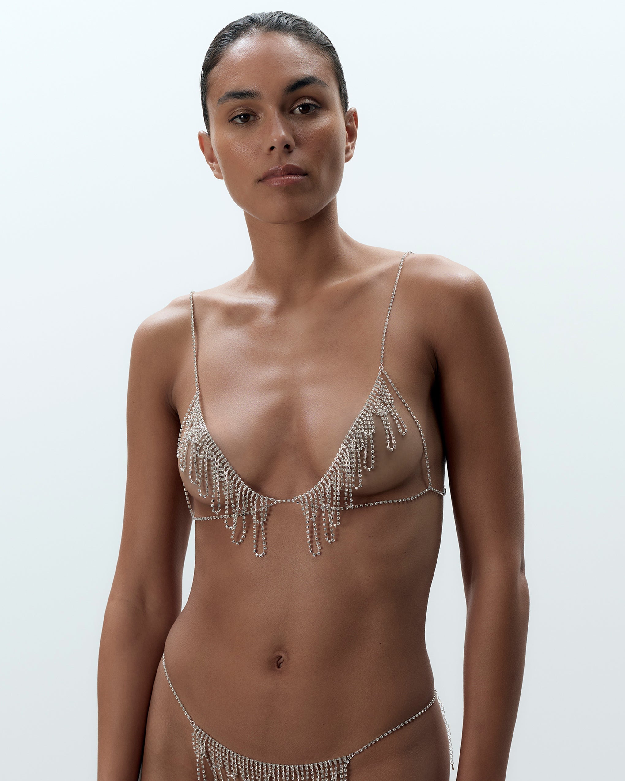Soutien-gorge Ouvert Diamant Estelle Argent