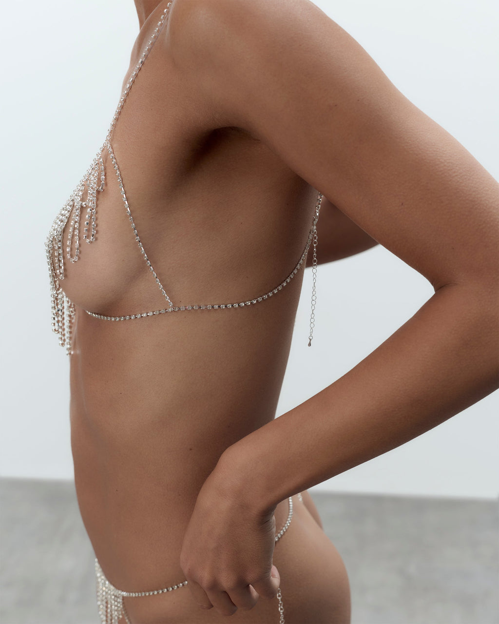 Soutien-gorge Ouvert Diamant Estelle Argent