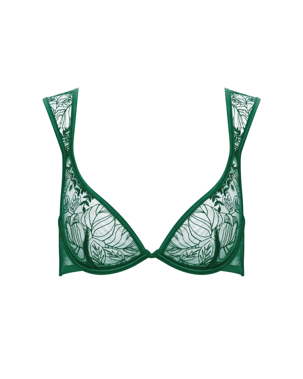 Soutien-gorge Transparent Brodé Seraphim Vert