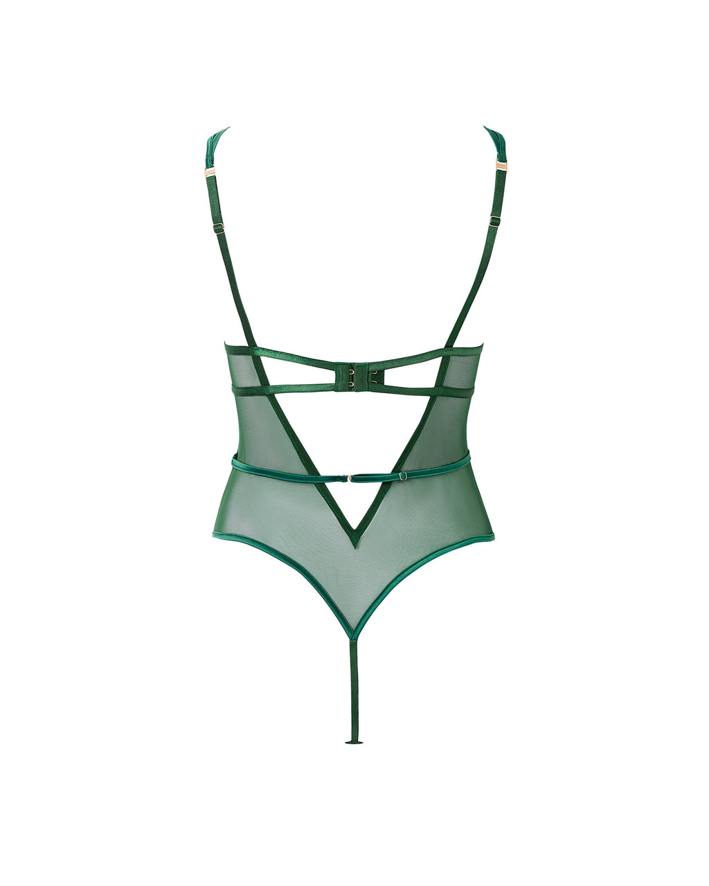 Body Transparent Brodé Seraphim Vert