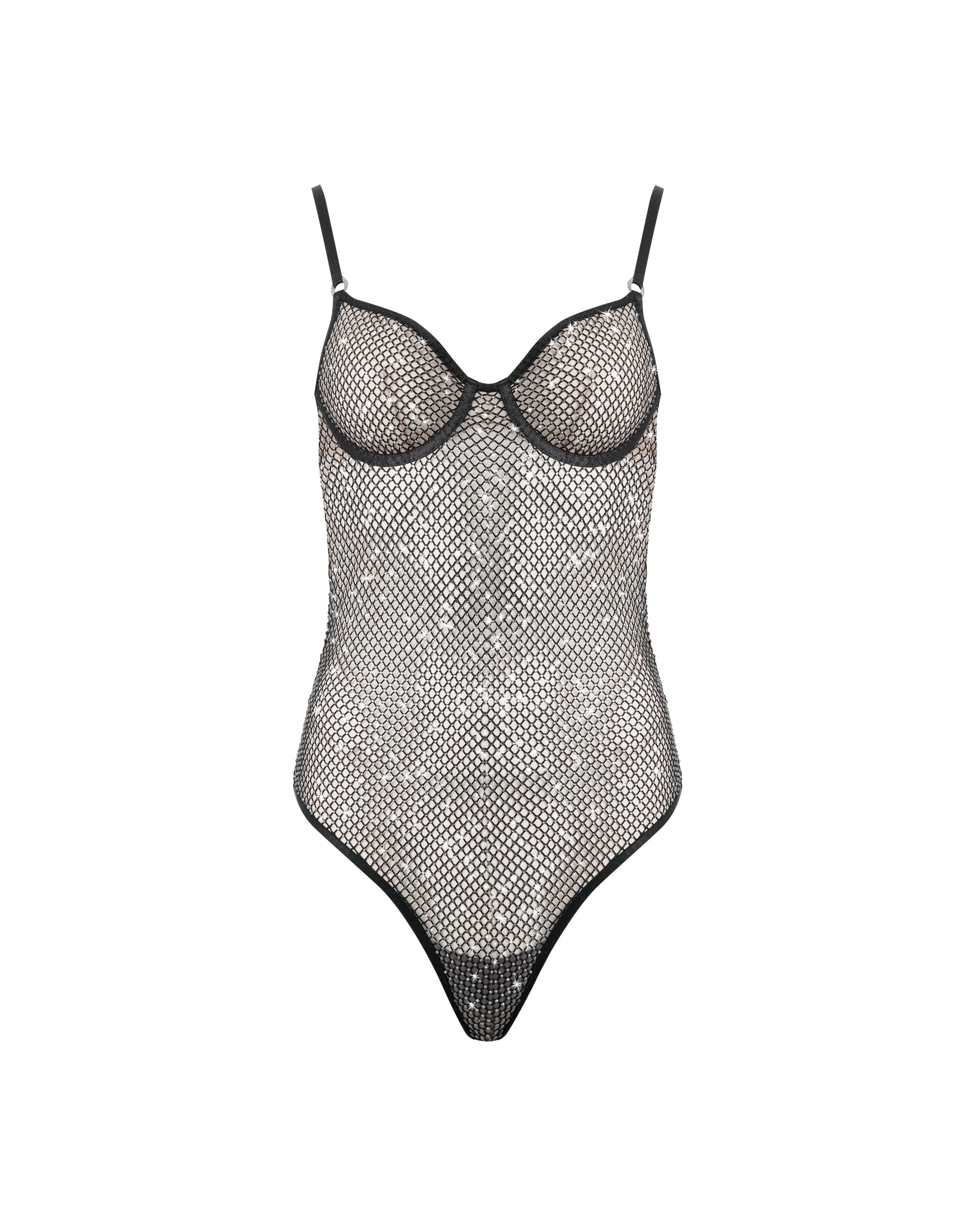 Body en Maille Transparente Noor Noir