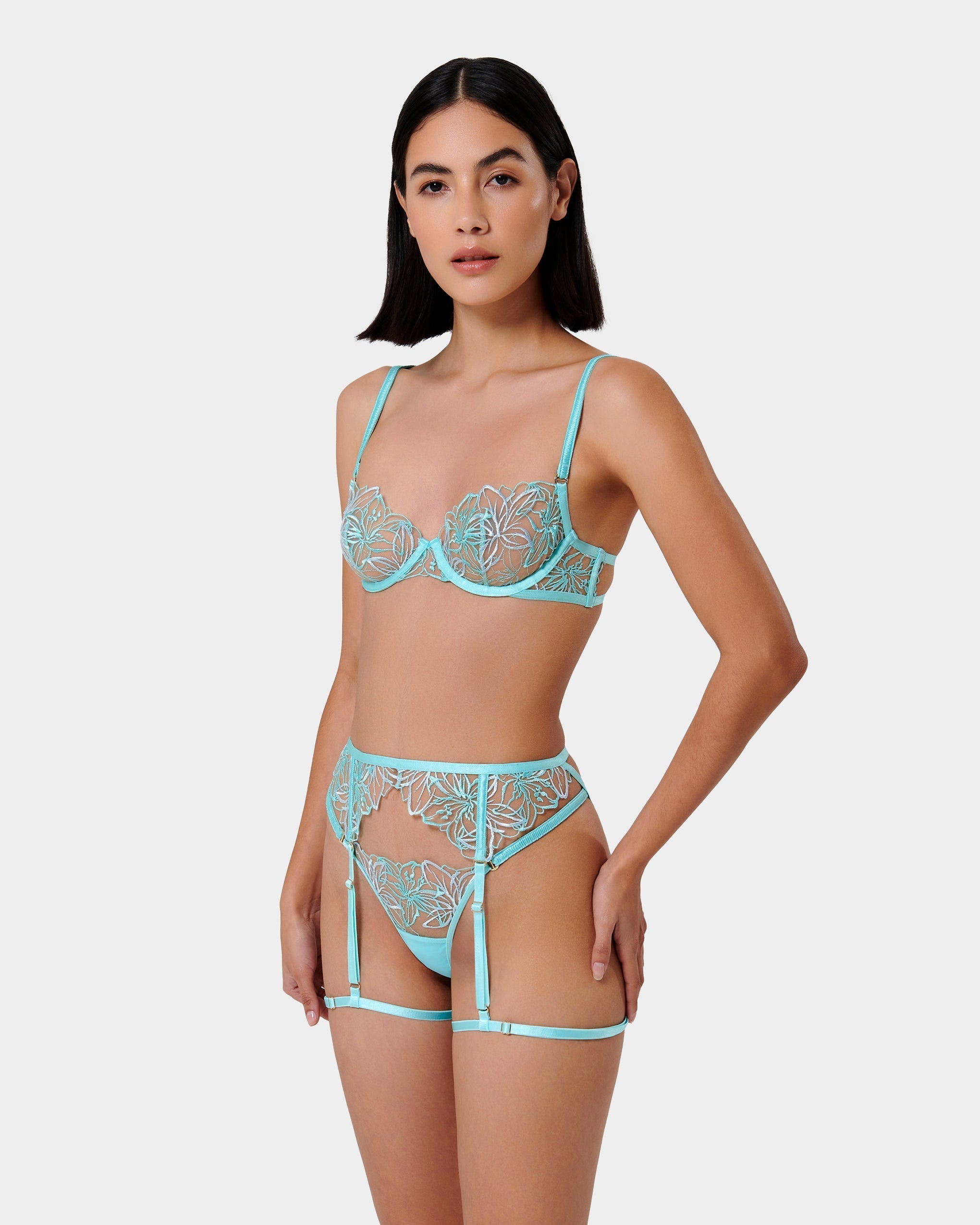 Harnais de Cuisse Lilly Bleu Paradisiaque/Bleu Eau Glacée/Transparent