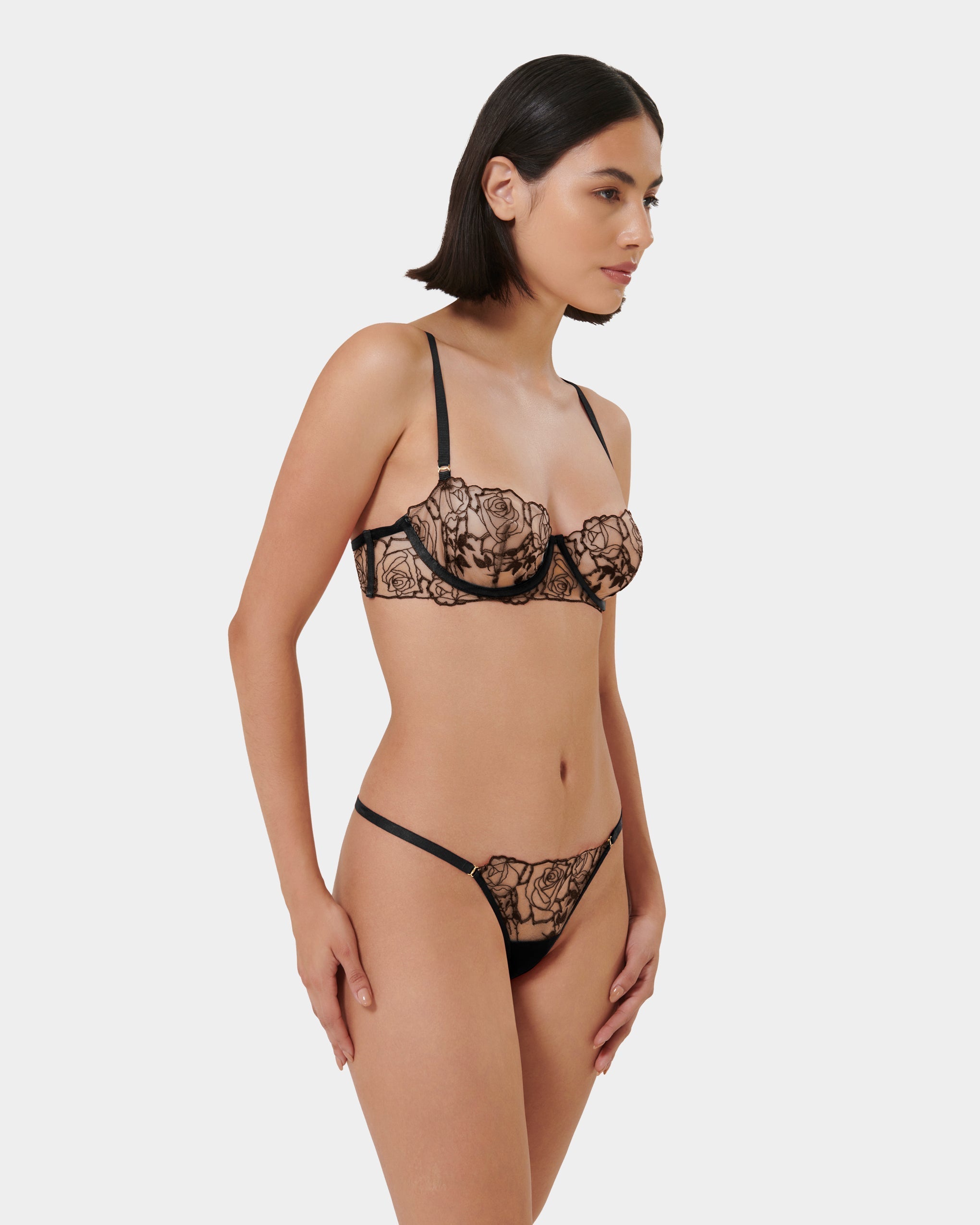 String Rosalie Noir/Transparent